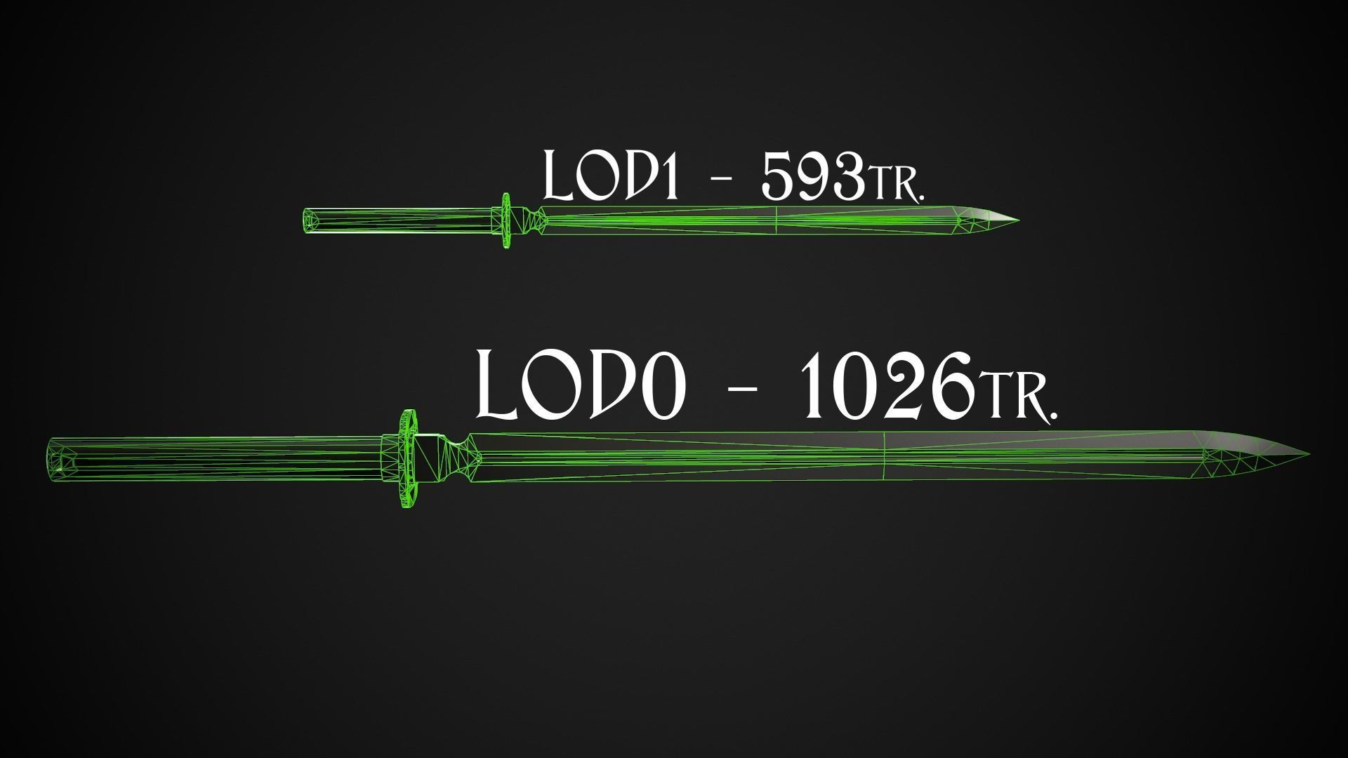 Melee Weapon Set A1 3D Model Collection_16