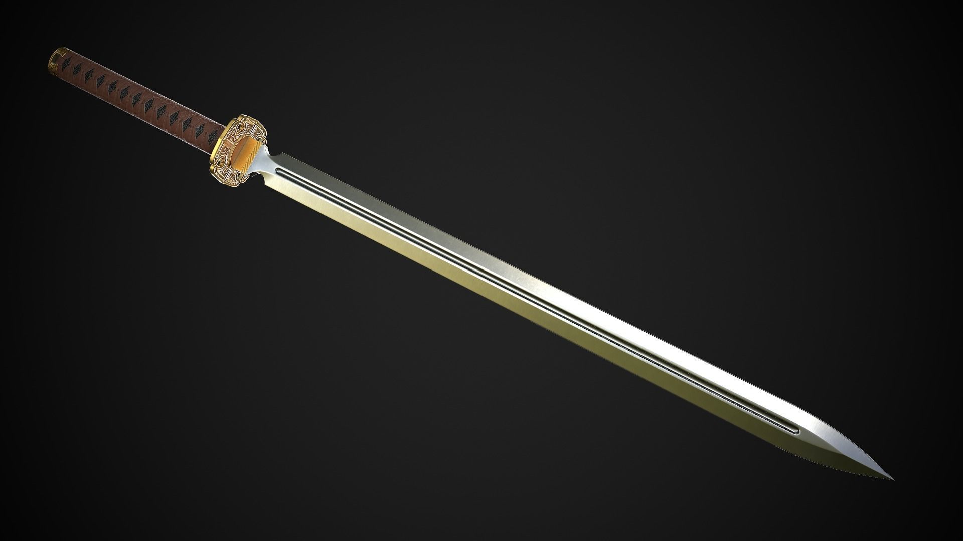 Melee Weapon Set A1 3D Model Collection_13