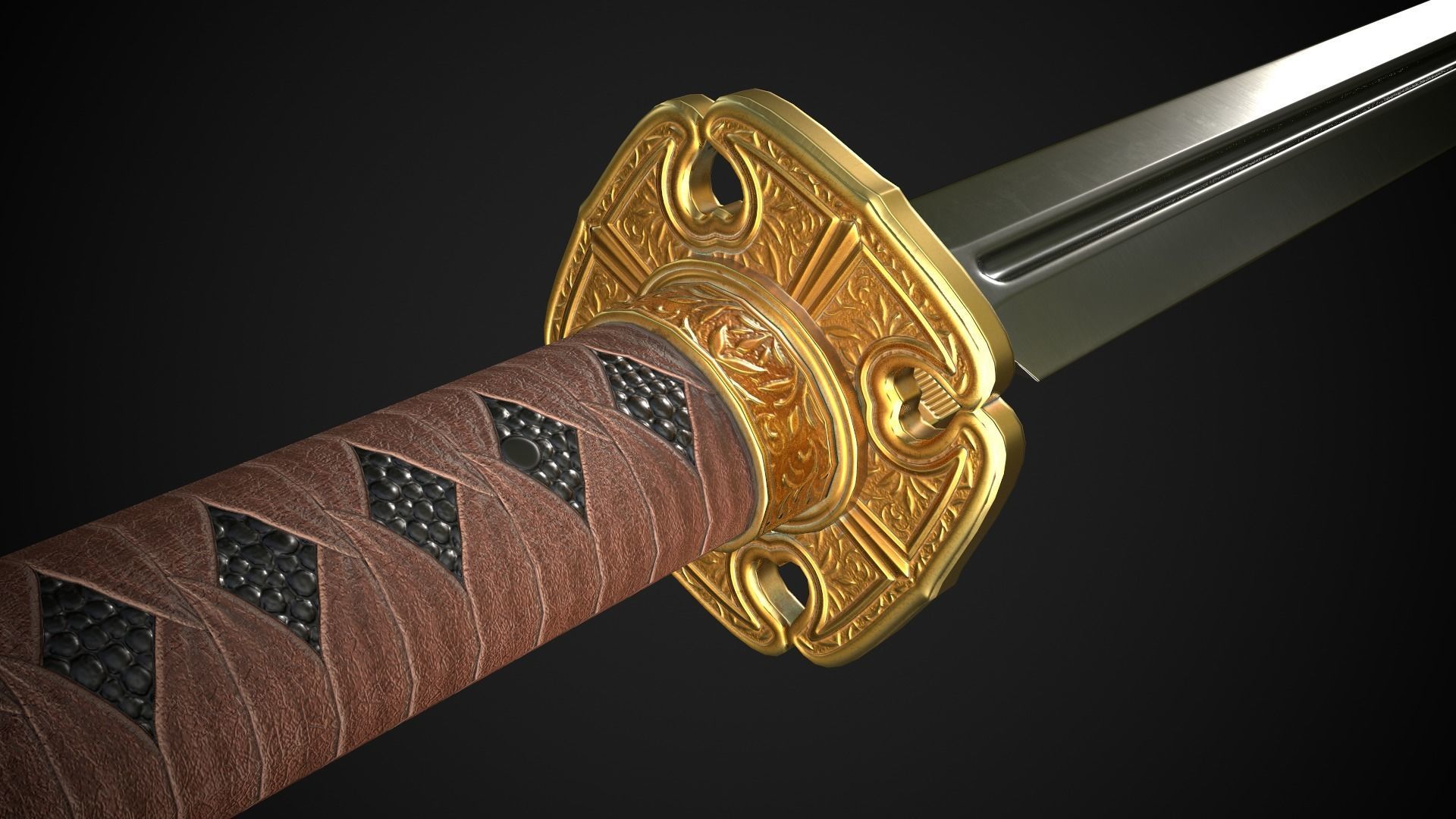 Melee Weapon Set A1 3D Model Collection_15