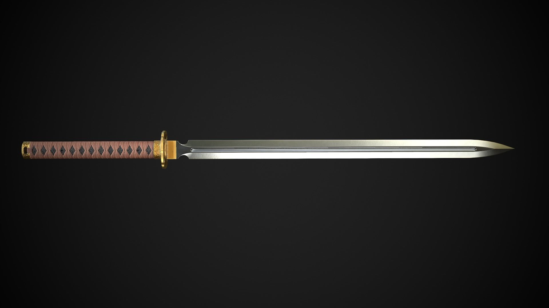Melee Weapon Set A1 3D Model Collection_11