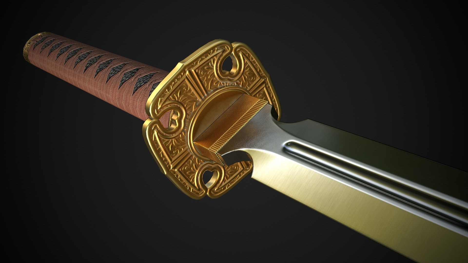 Melee Weapon Set A1 3D Model Collection_14