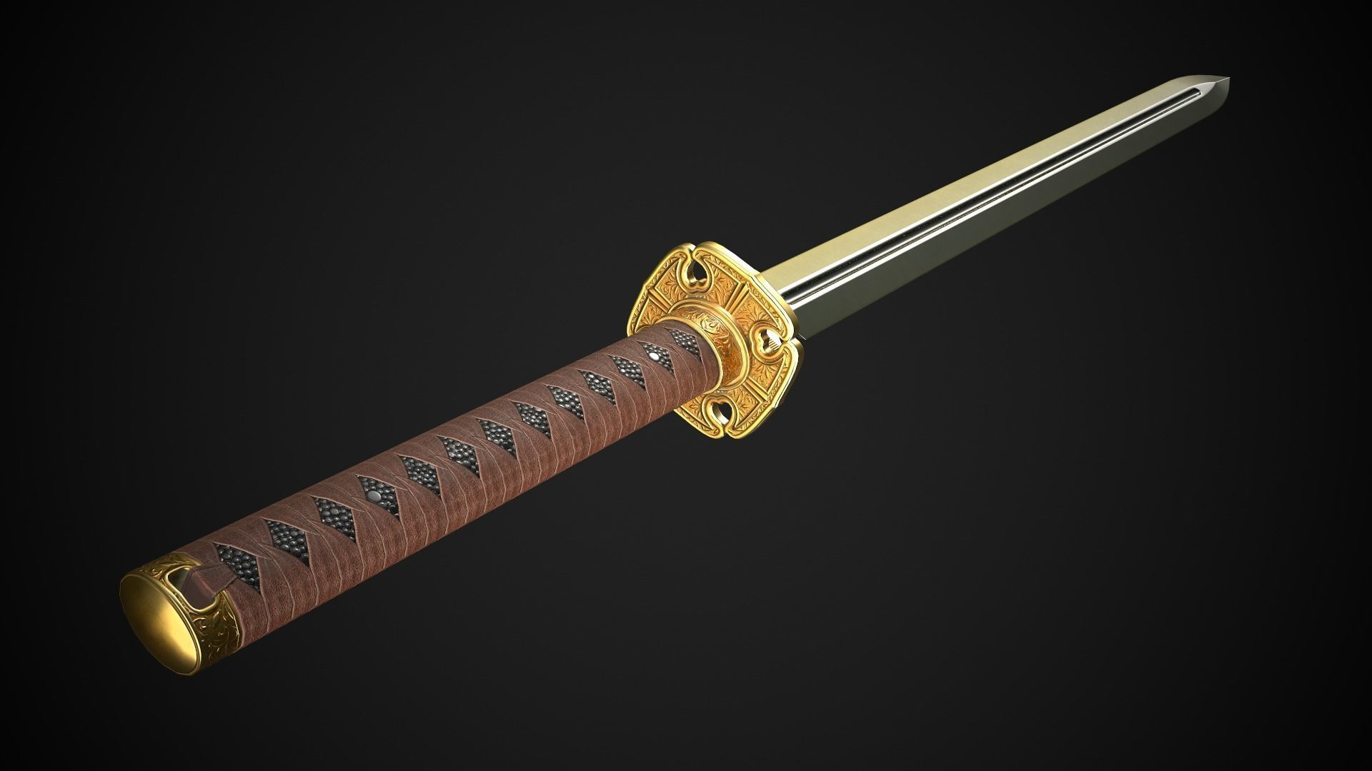 Melee Weapon Set A1 3D Model Collection_12