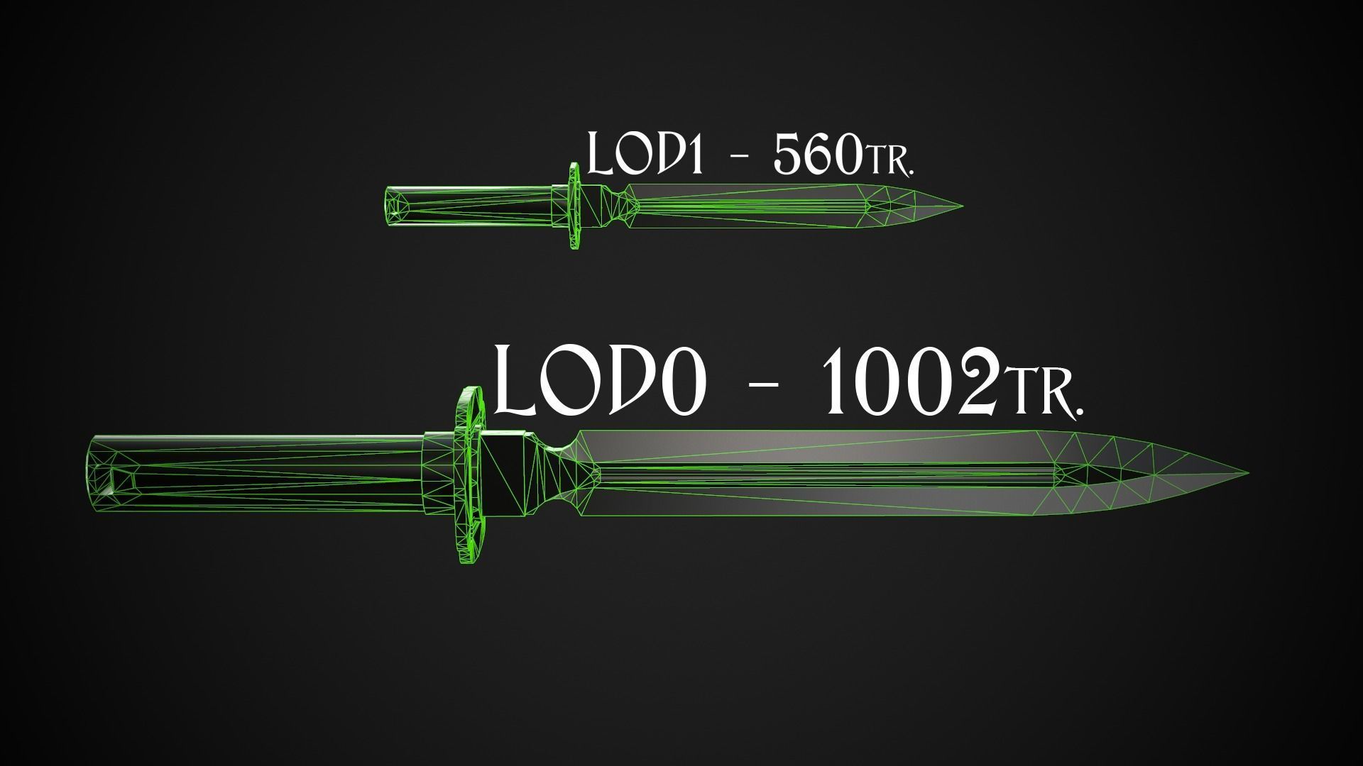 Melee Weapon Set A1 3D Model Collection_7