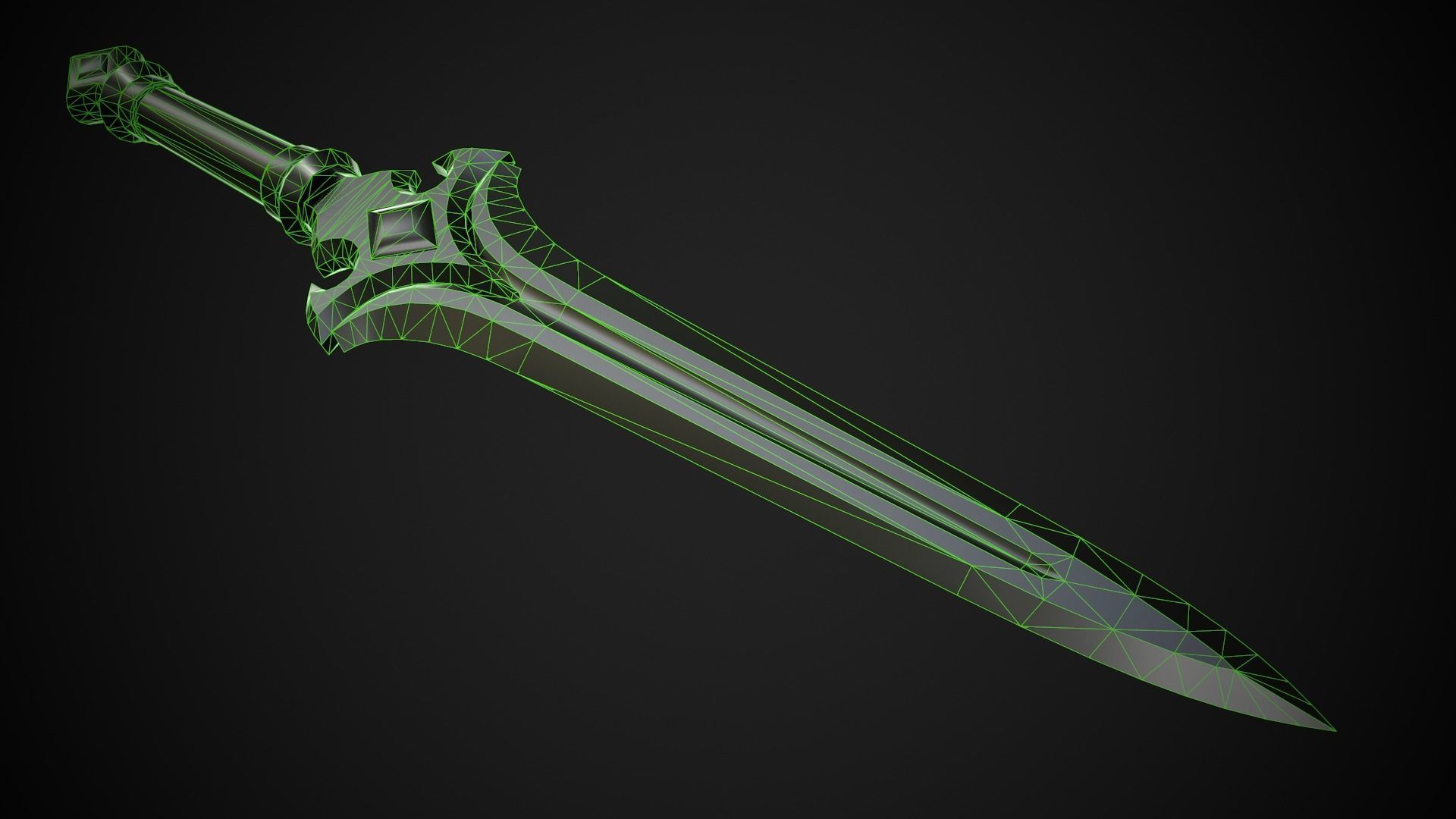 Melee Weapon Set A3 3D Model Collection_9
