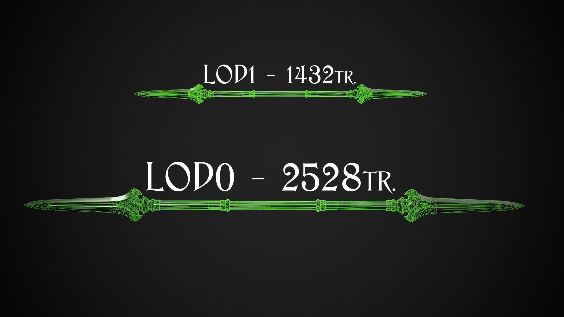 Melee Weapon Set A3 3D Model Collection_28