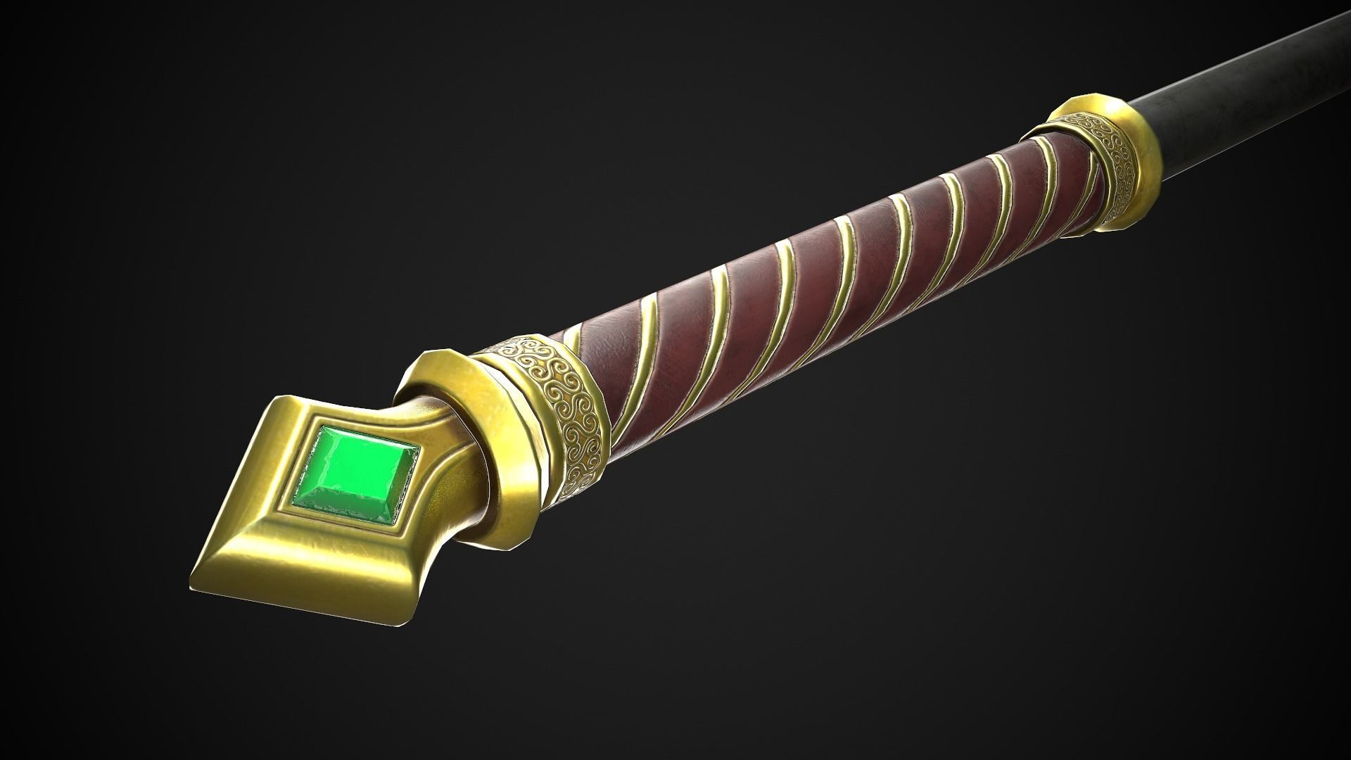 Melee Weapon Set A3 3D Model Collection_26