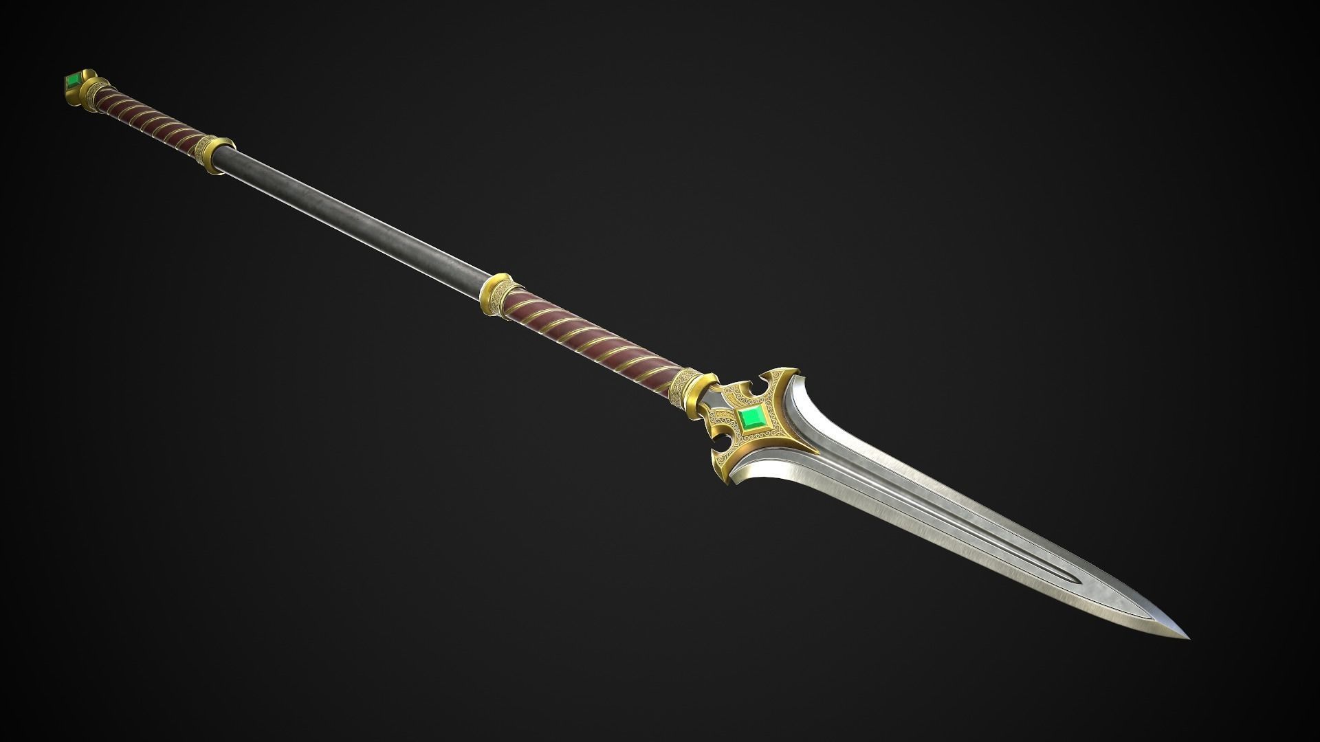 Melee Weapon Set A3 3D Model Collection_23