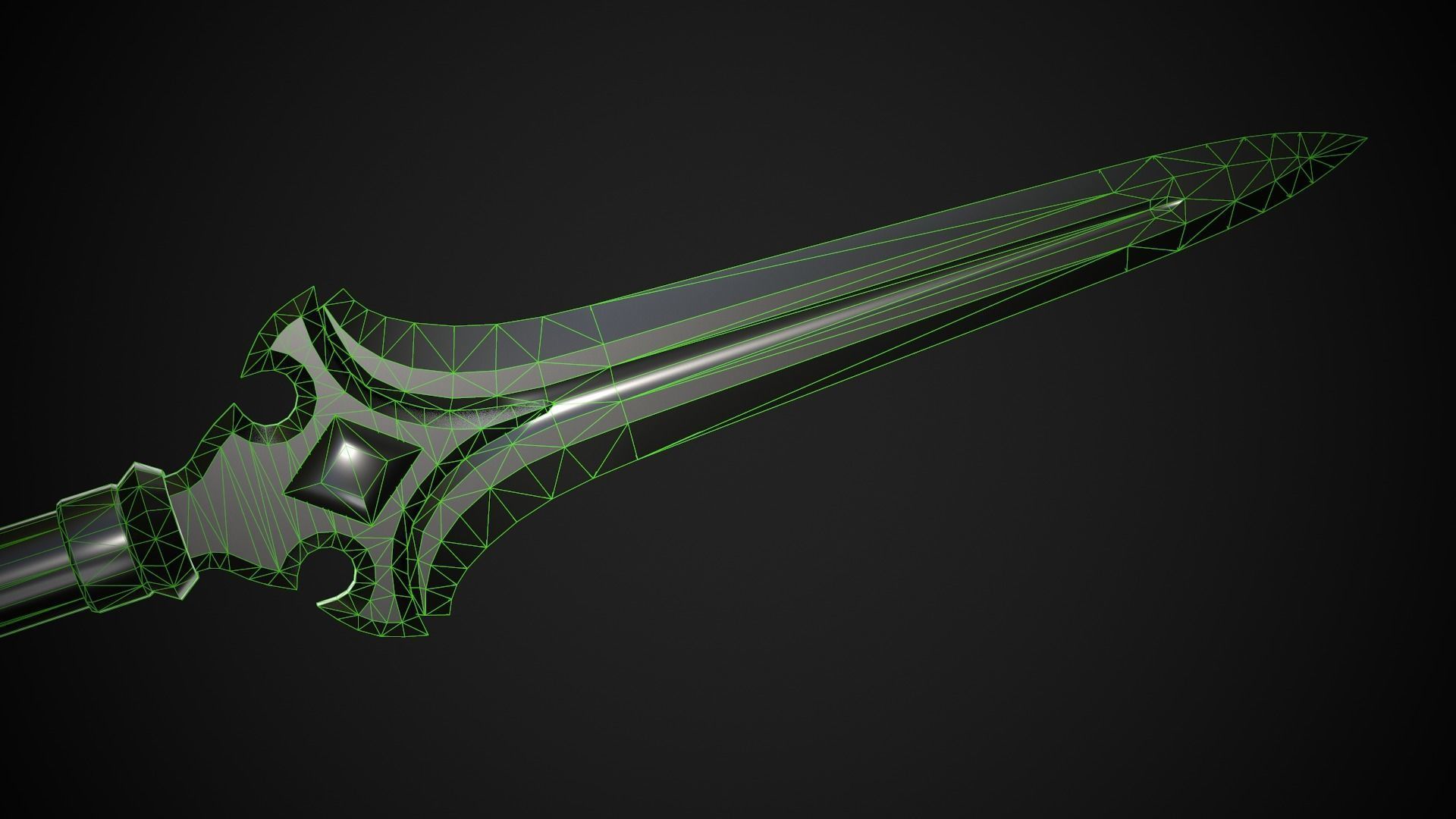 Melee Weapon Set A3 3D Model Collection_36