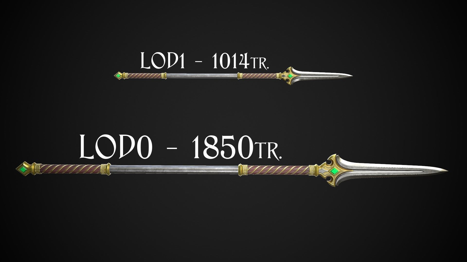 Melee Weapon Set A3 3D Model Collection_21