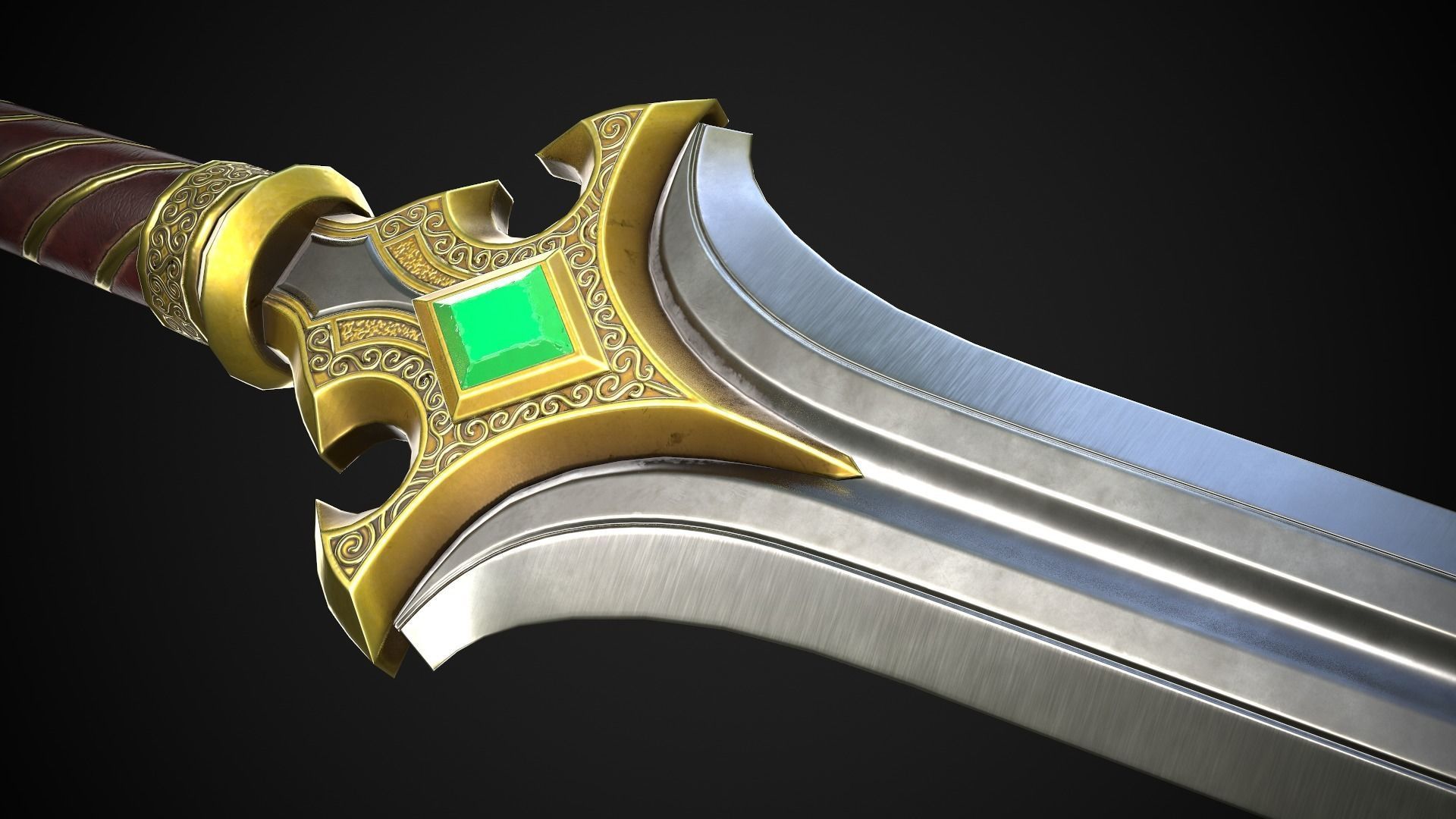 Melee Weapon Set A3 3D Model Collection_5