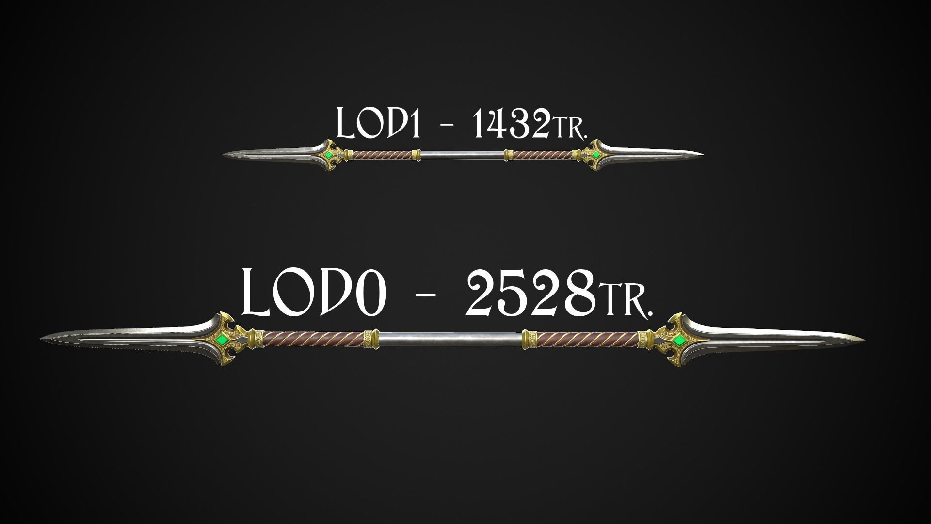 Melee Weapon Set A3 3D Model Collection_22