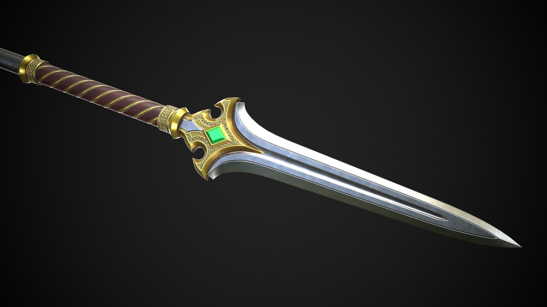 Melee Weapon Set A3 3D Model Collection_25