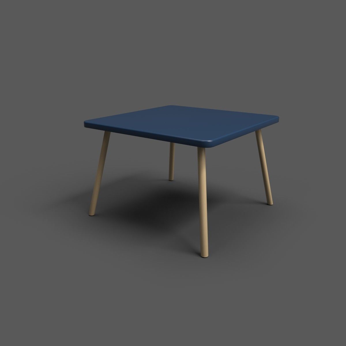 Squar Kids Table Low-poly 3D model_38