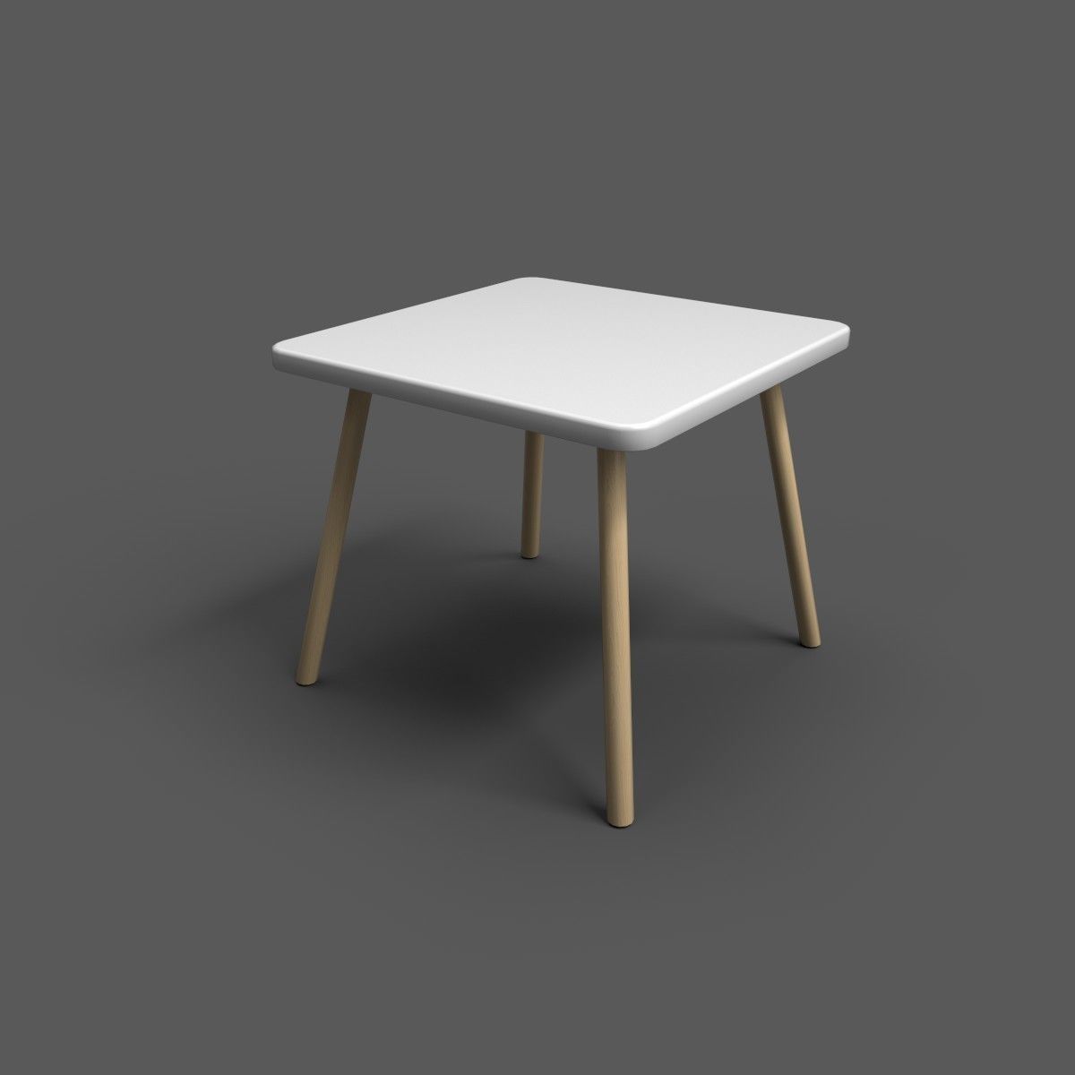 Squar Kids Table Low-poly 3D model_30