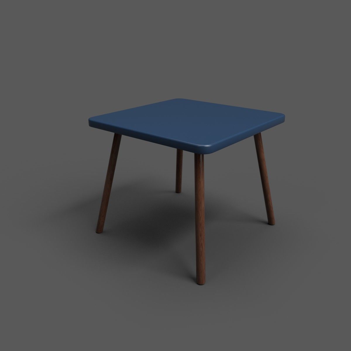Squar Kids Table Low-poly 3D model_26