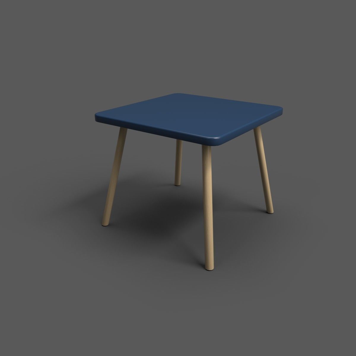 Squar Kids Table Low-poly 3D model_29
