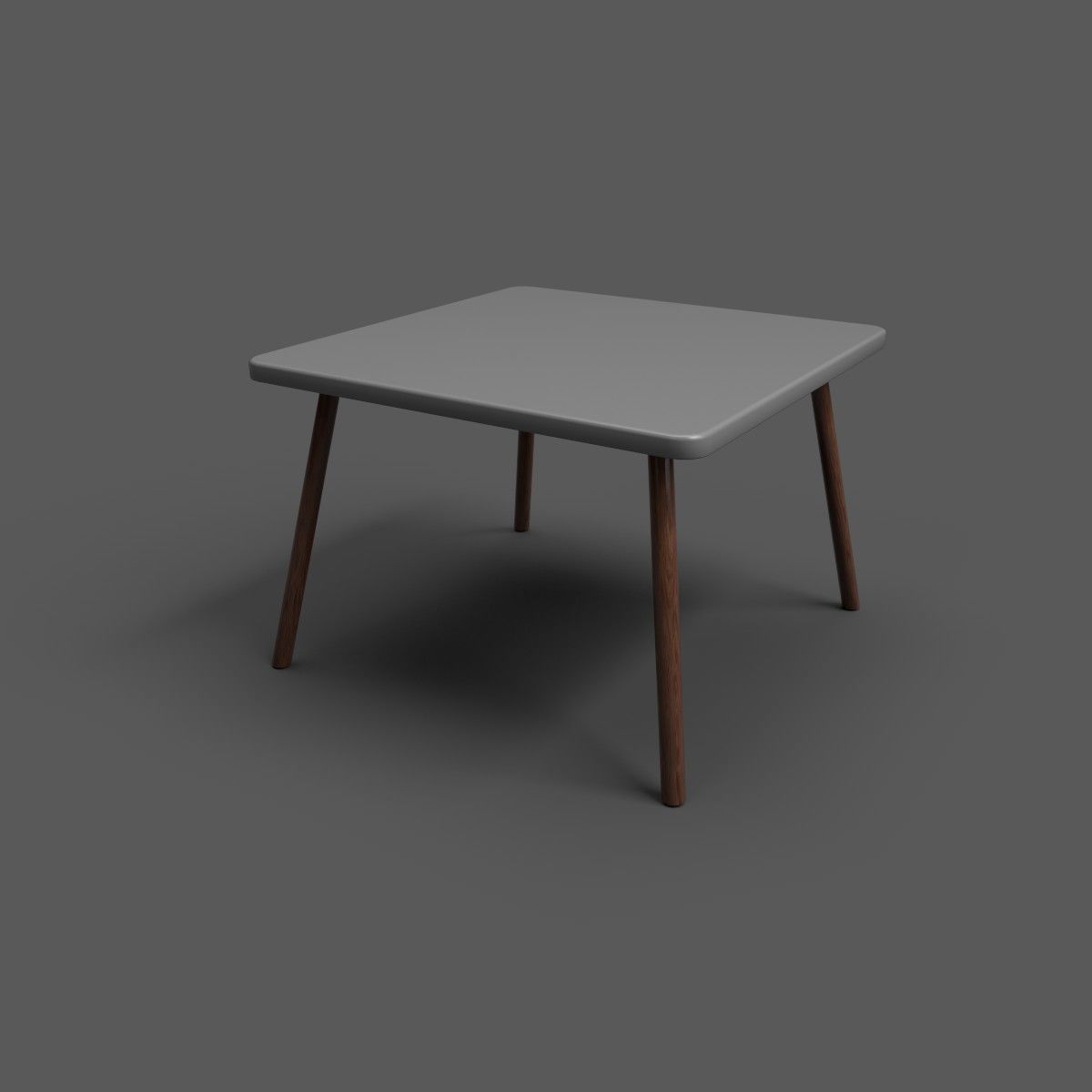 Squar Kids Table Low-poly 3D model_33