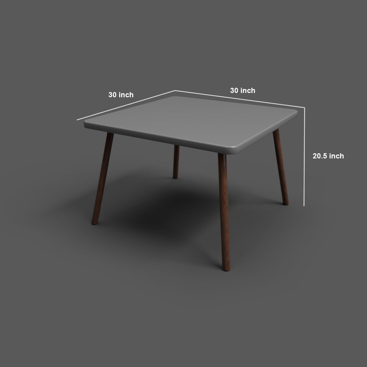 Squar Kids Table Low-poly 3D model_22