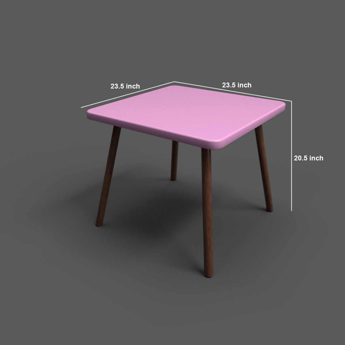 Squar Kids Table Low-poly 3D model_21