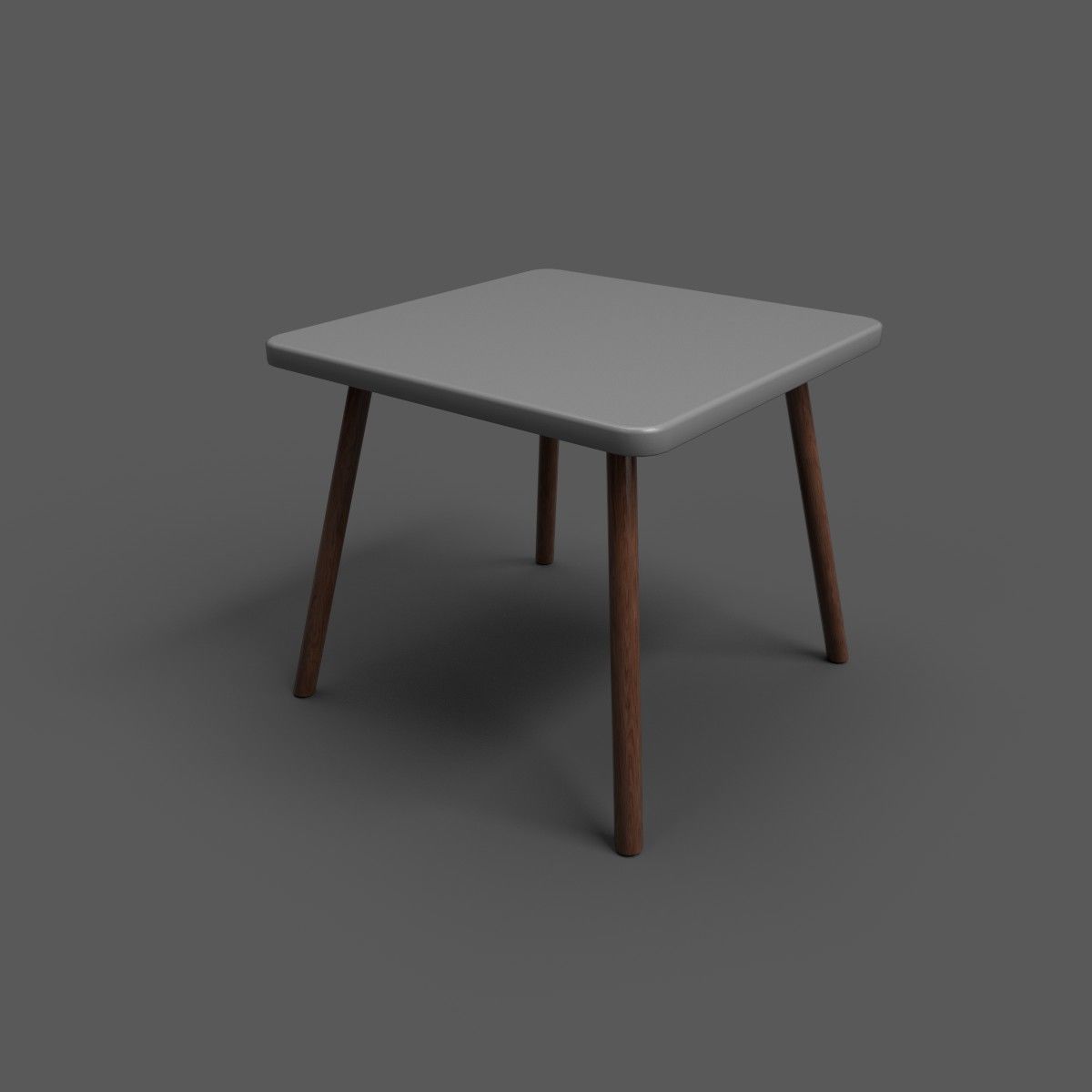Squar Kids Table Low-poly 3D model_25
