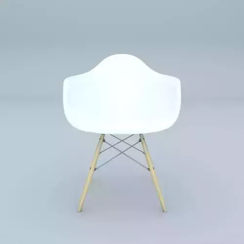 Eames White Plastic Armchair