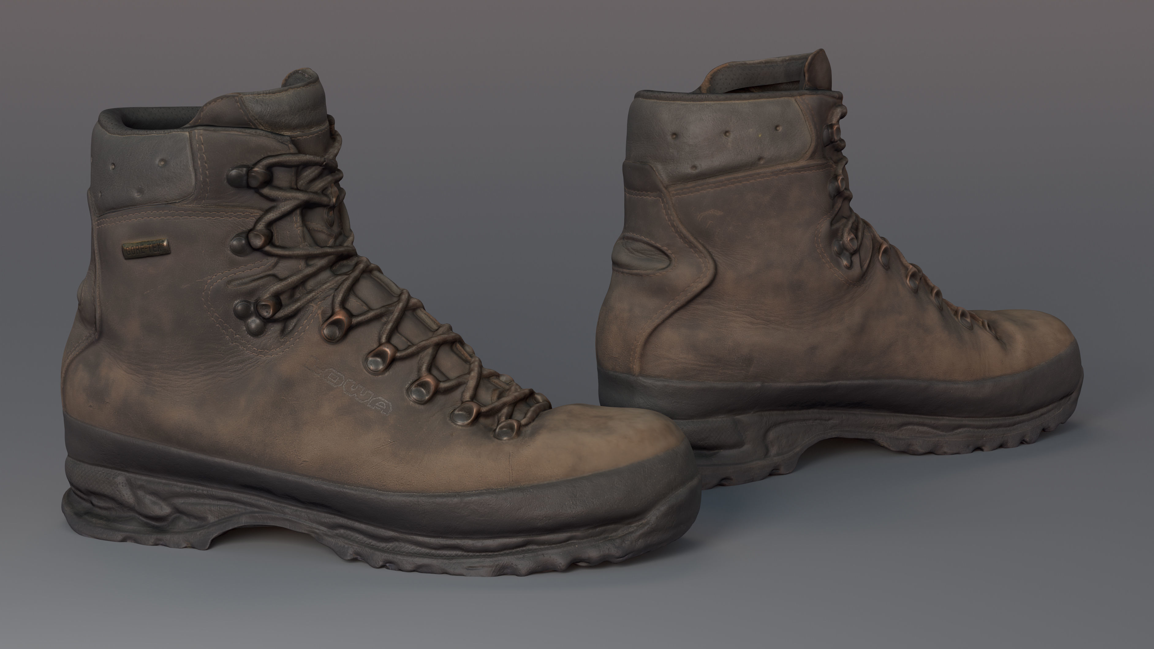 Mountain Boots Low-poly 3D model_2