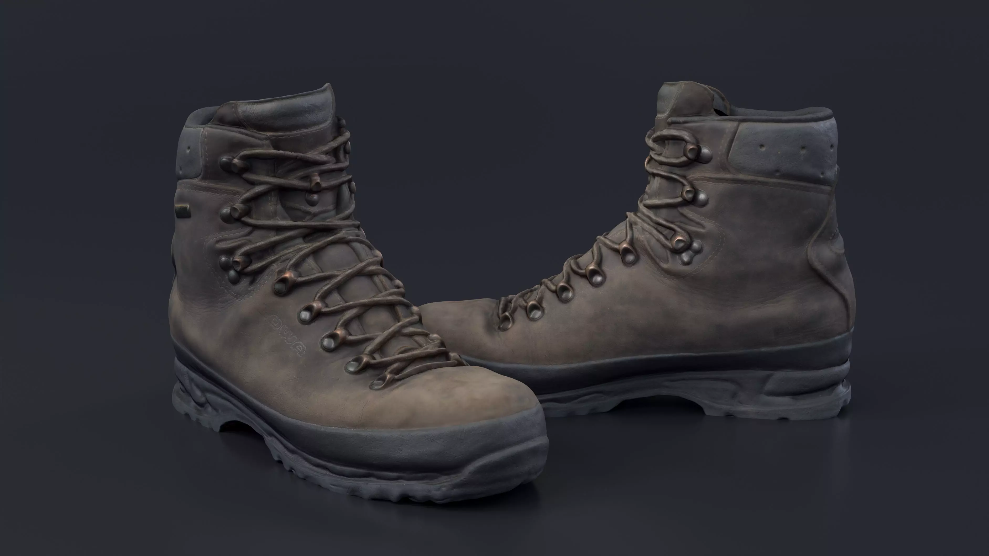 Mountain Boots Low-poly 3D model_0