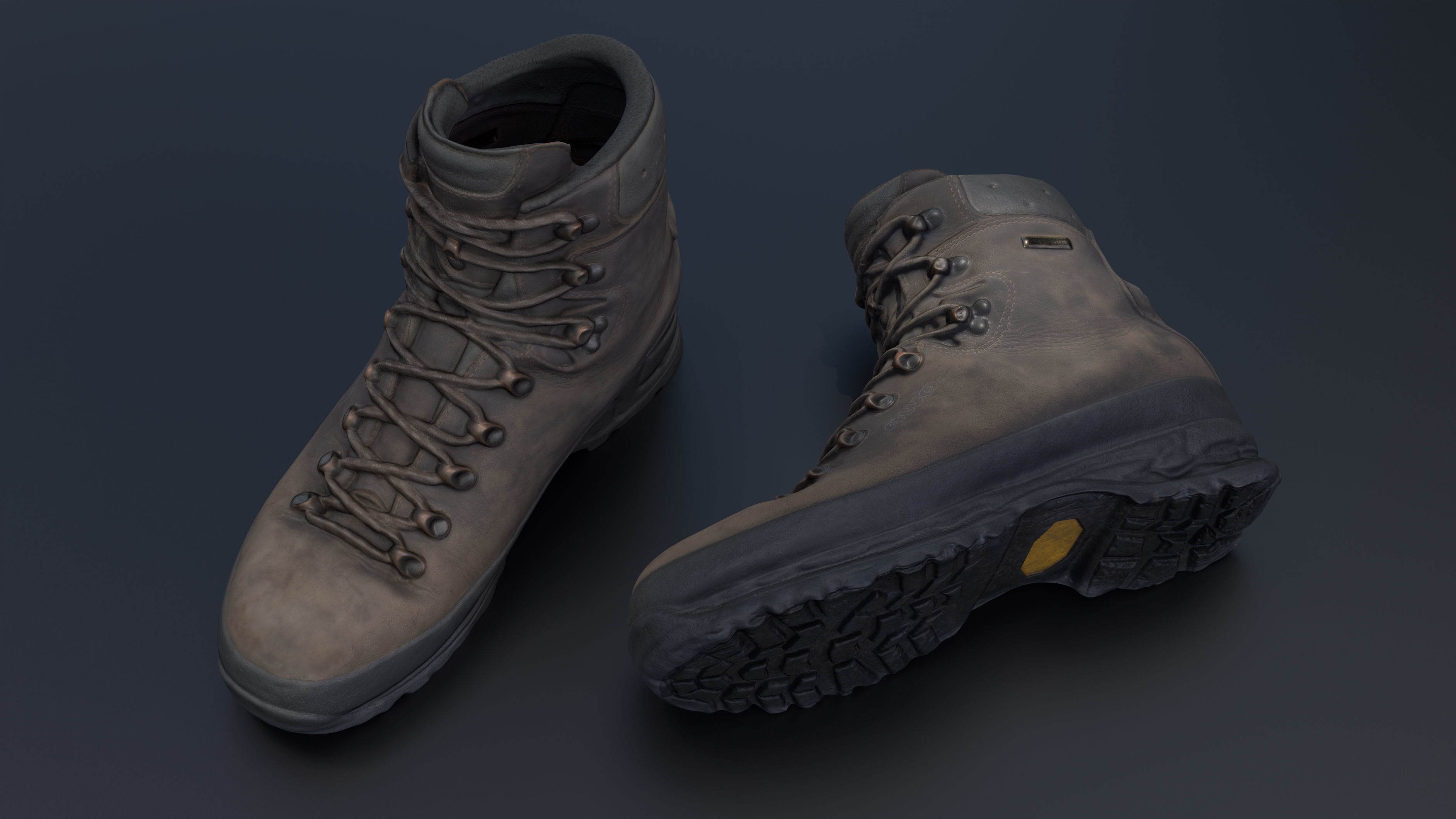 Mountain Boots Low-poly 3D model_1