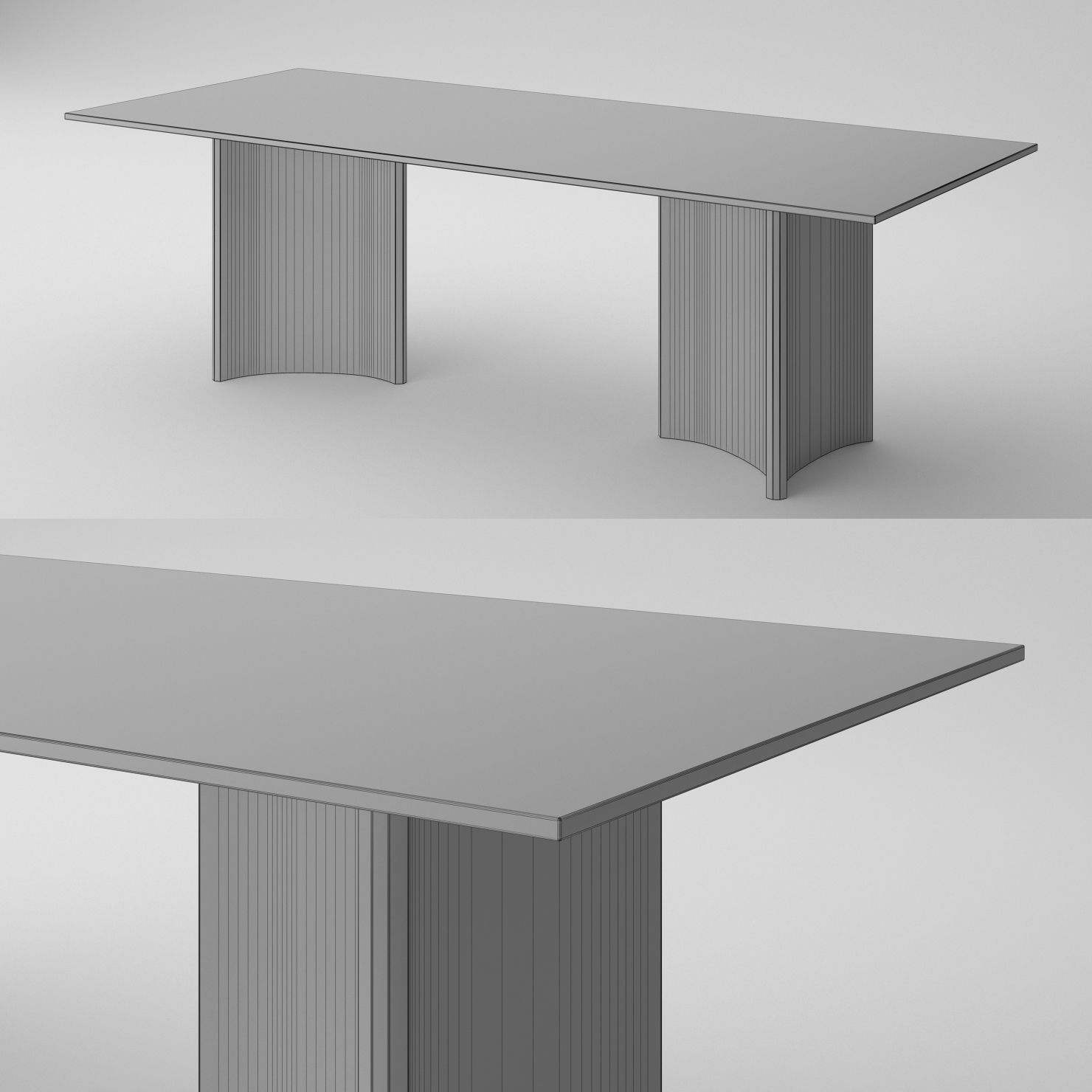 Restoration Hardware Dalton Rectangular Dining Table 3D model_2