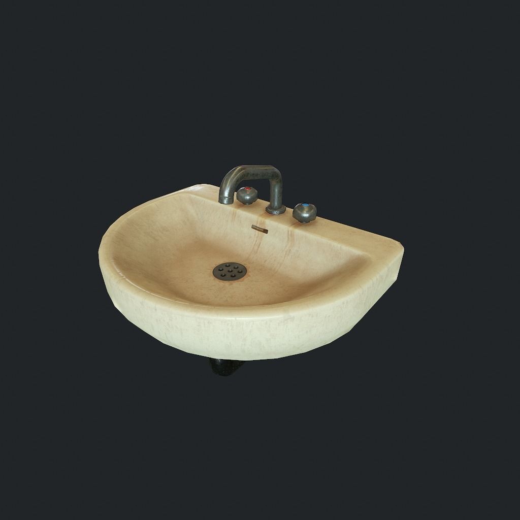 Sink v2 Low-poly 3D model_2