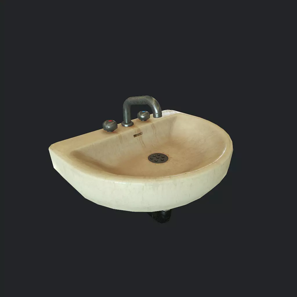 Sink v2 Low-poly 3D model_0