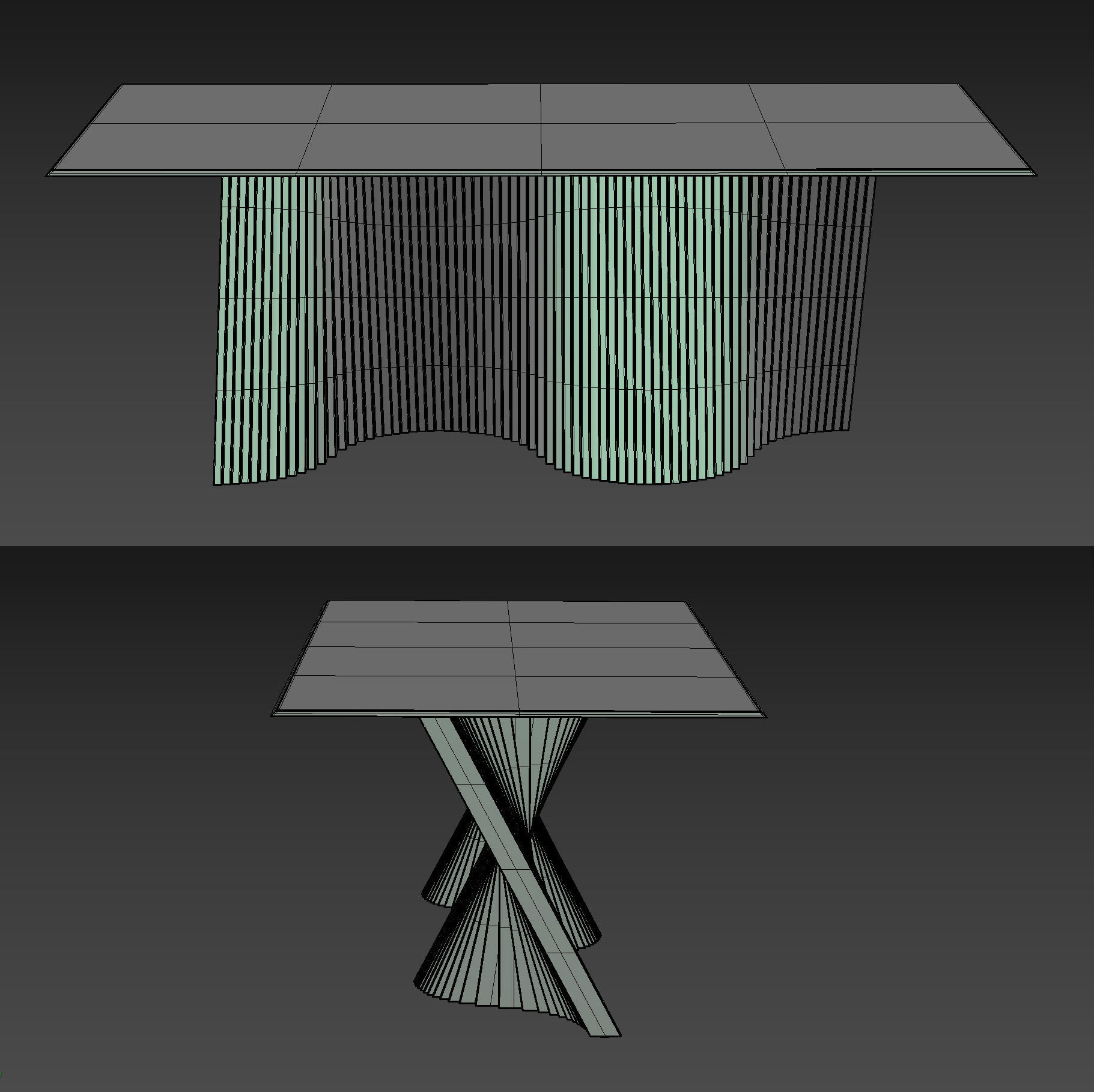 Wave Dining Table 3D model_5