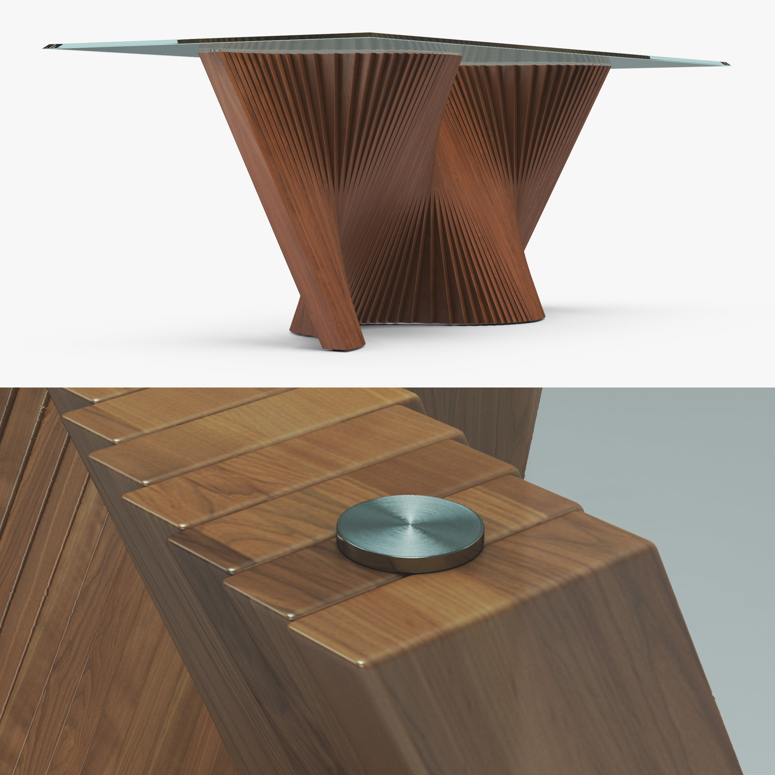 Wave Dining Table 3D model_2