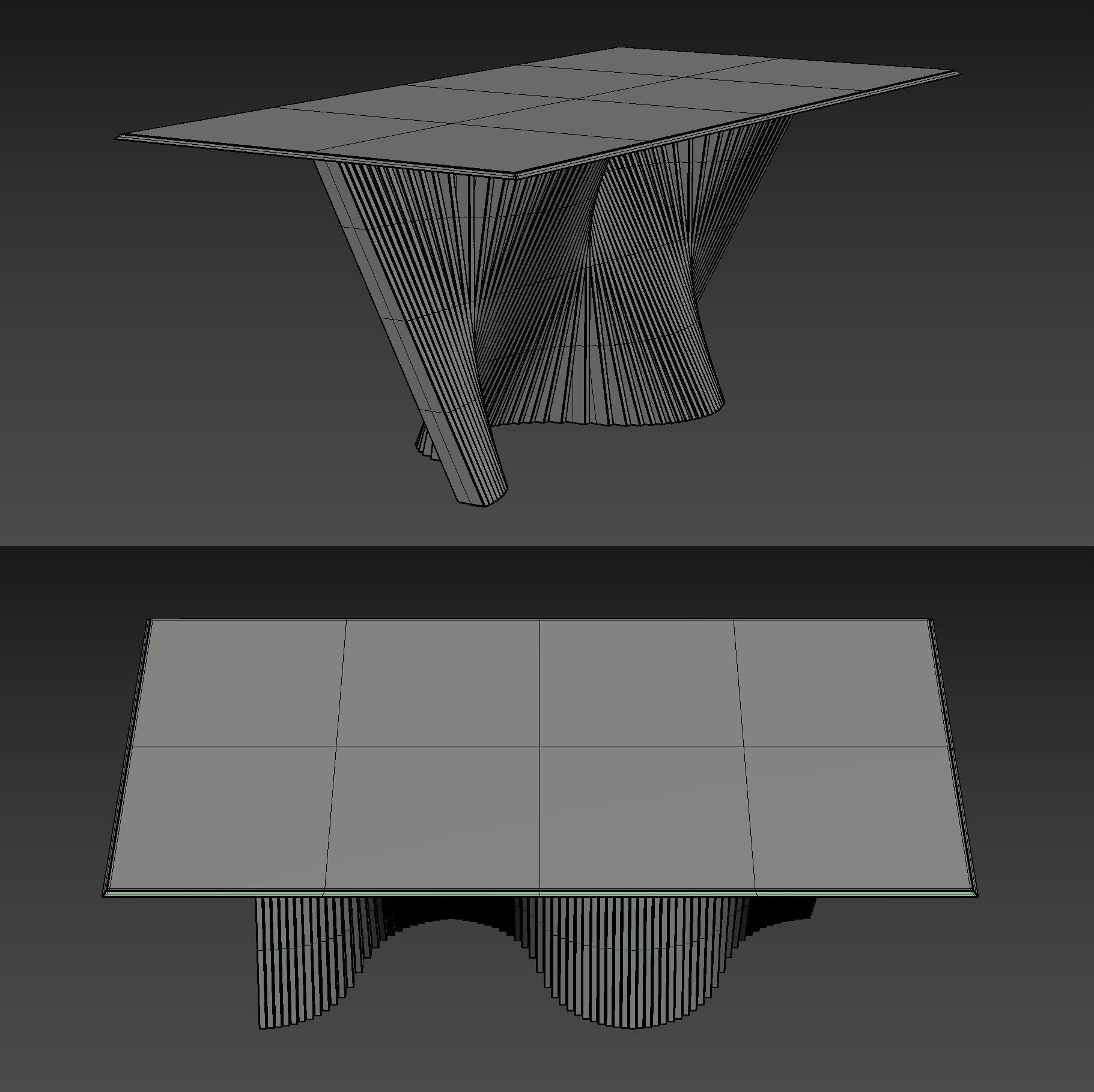 Wave Dining Table 3D model_6