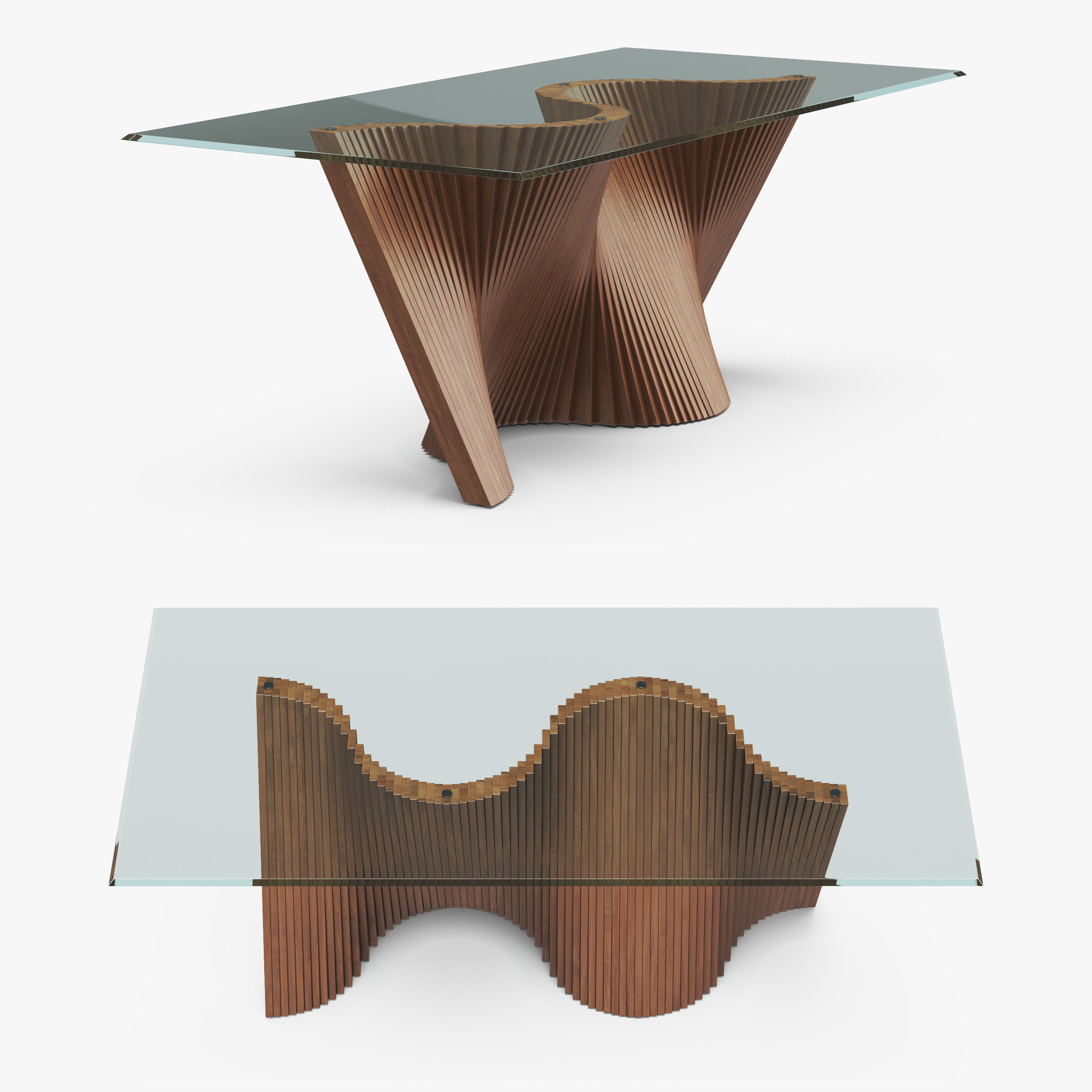 Wave Dining Table 3D model_1