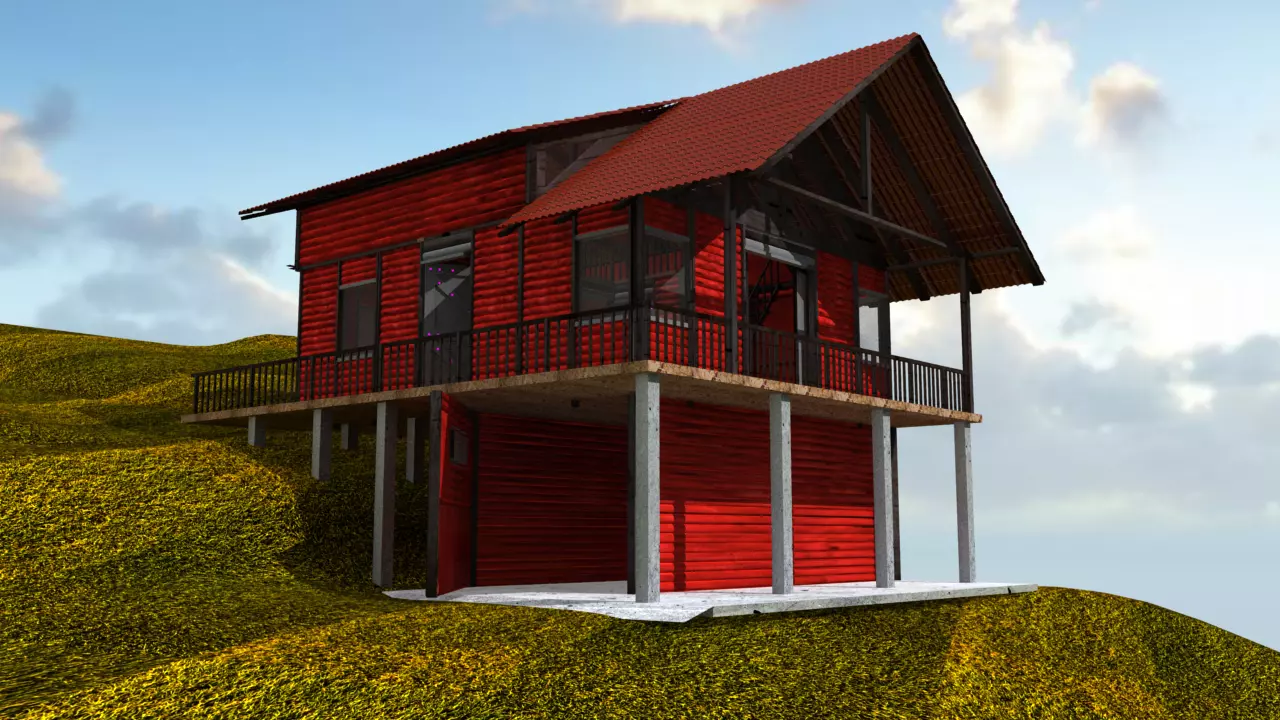 Rural cottage Free 3D model_0