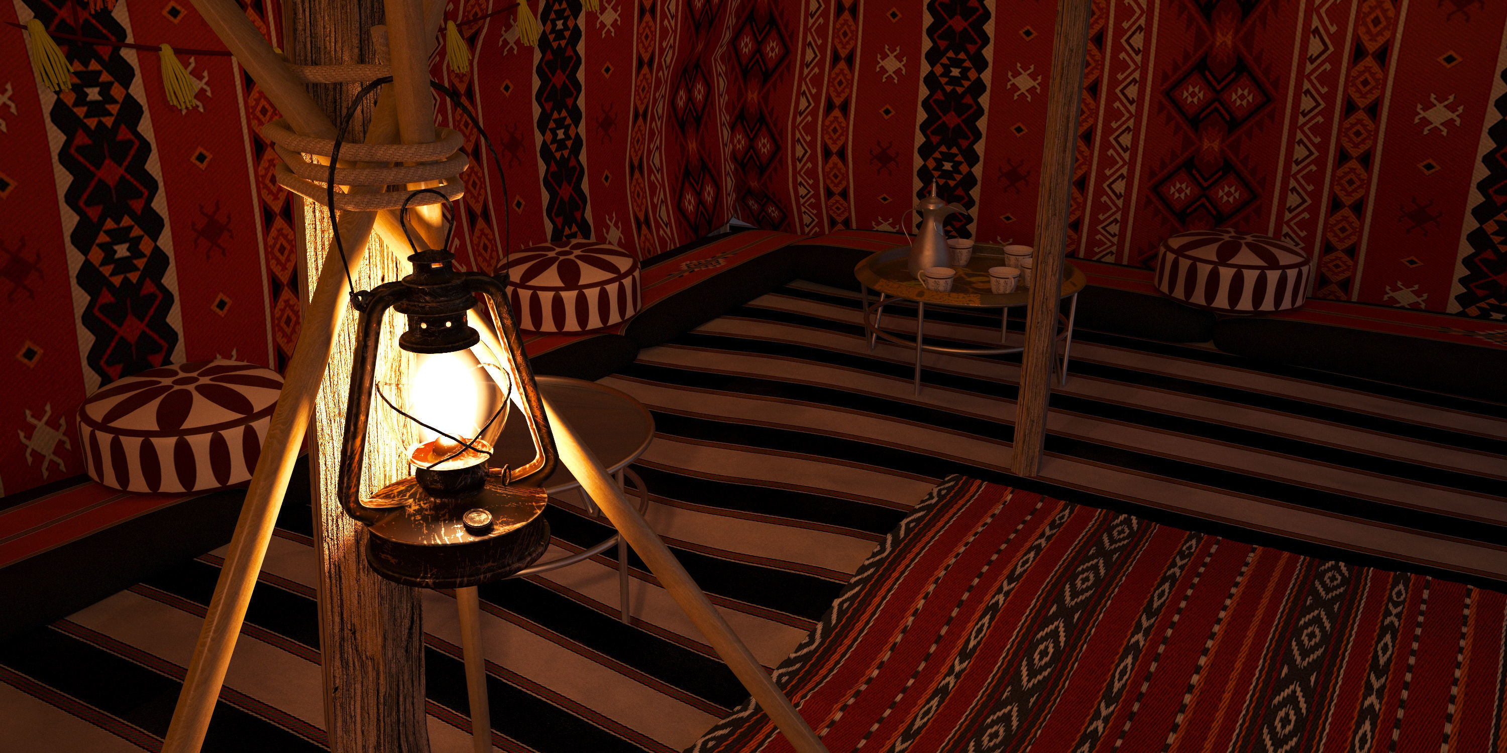 Bedouin Tent 3D model_13