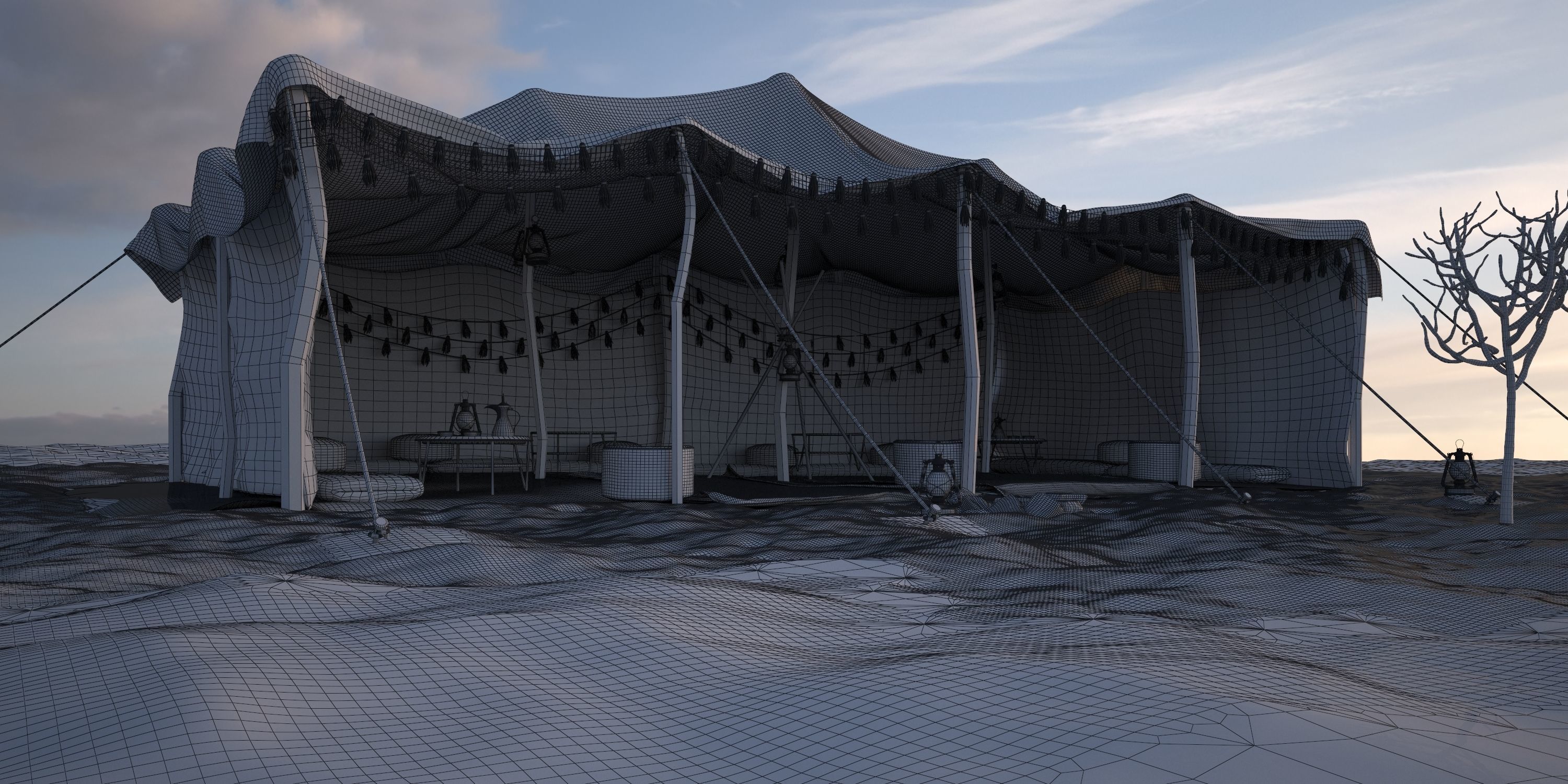 Bedouin Tent 3D model_18