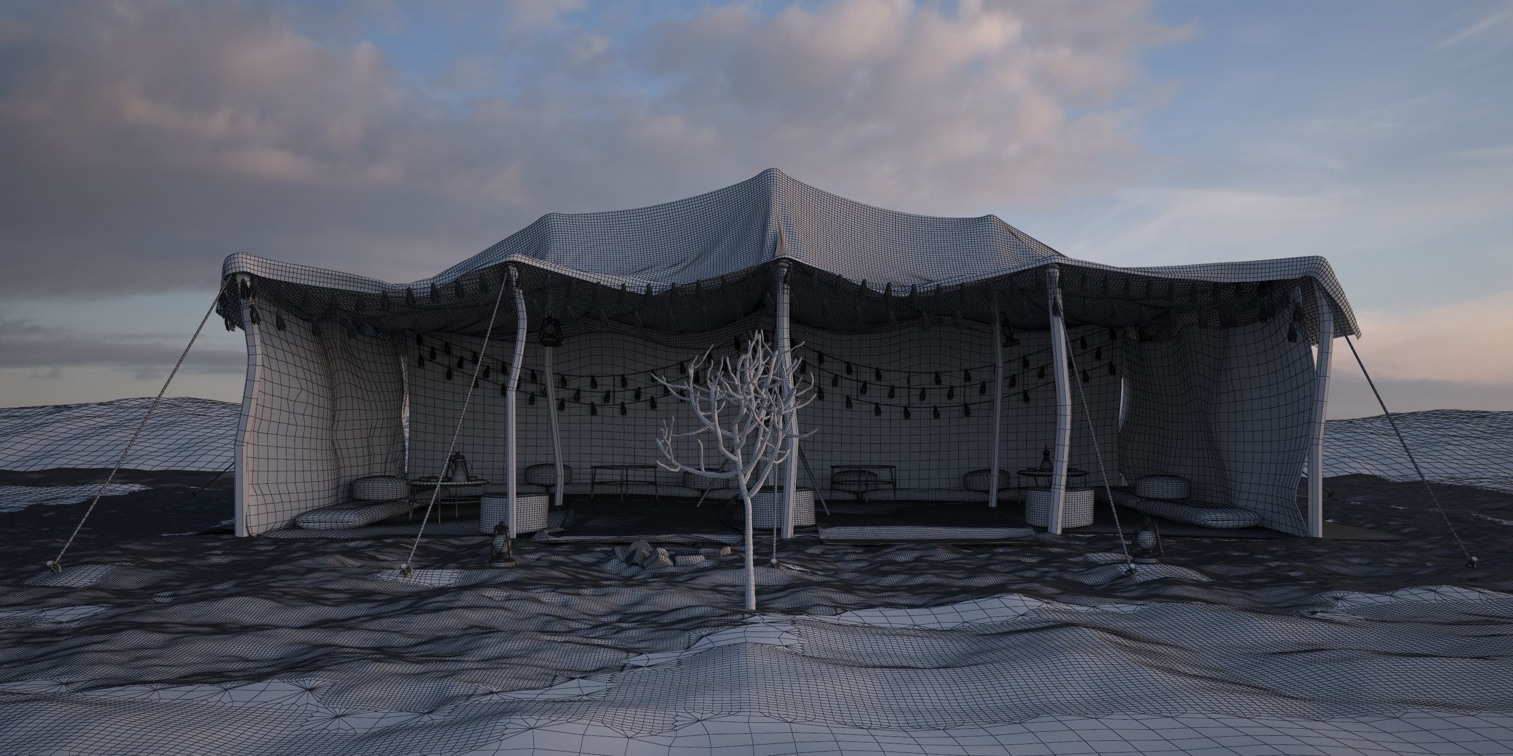 Bedouin Tent 3D model_17