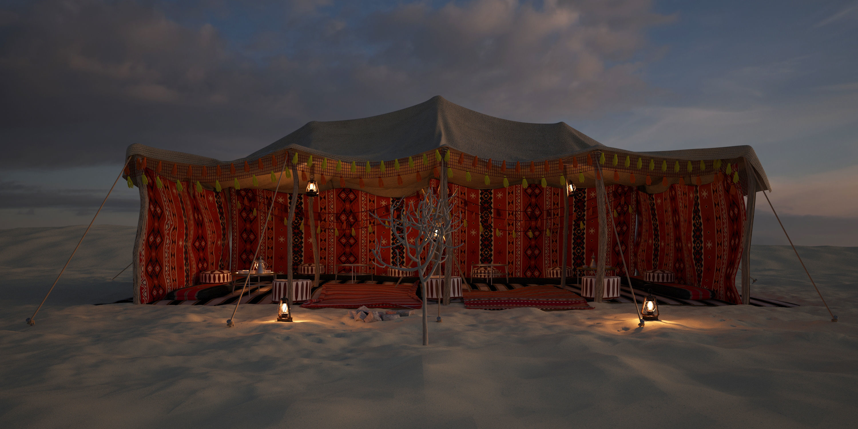 Bedouin Tent 3D model_7
