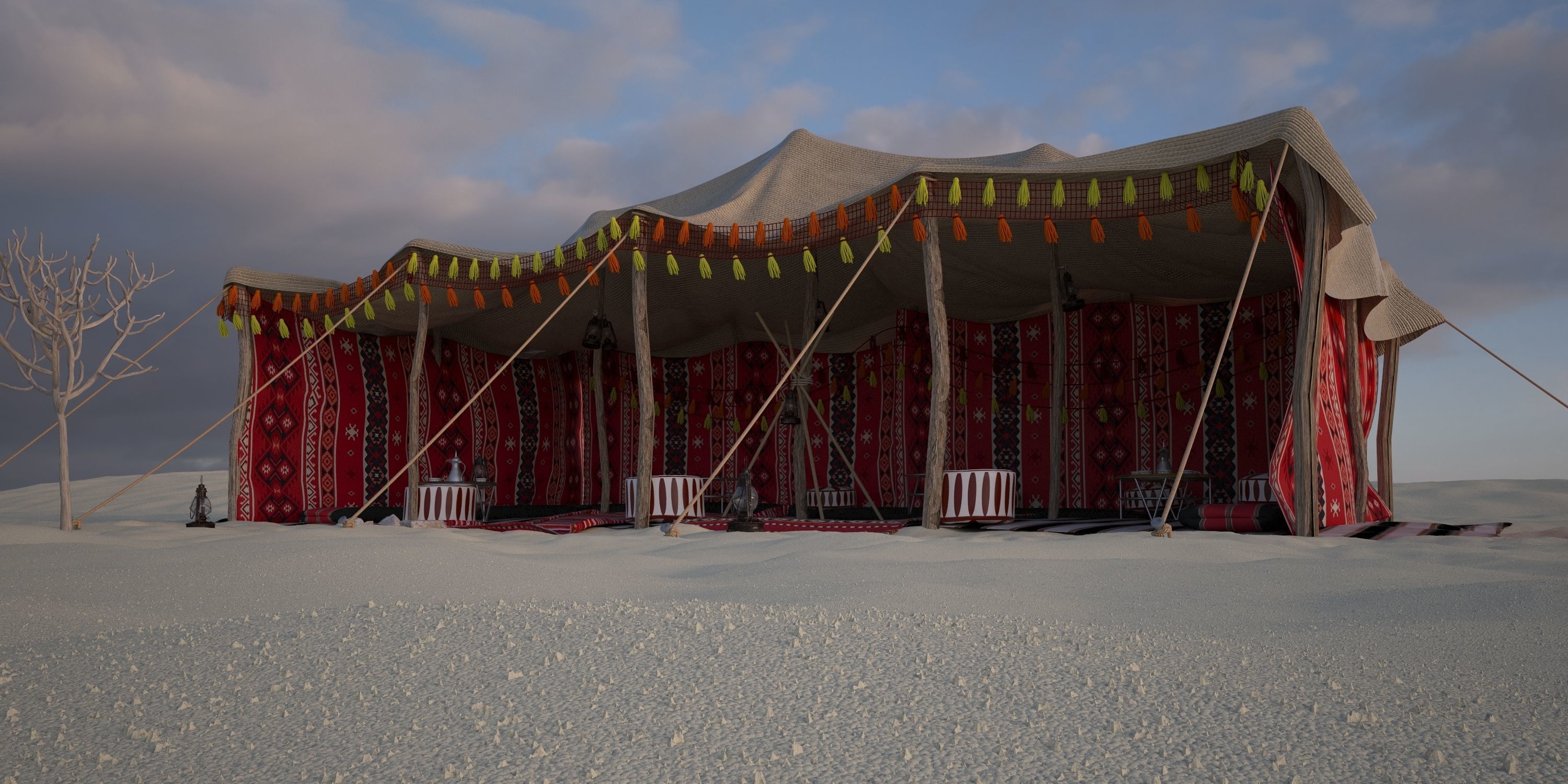 Bedouin Tent 3D model_2