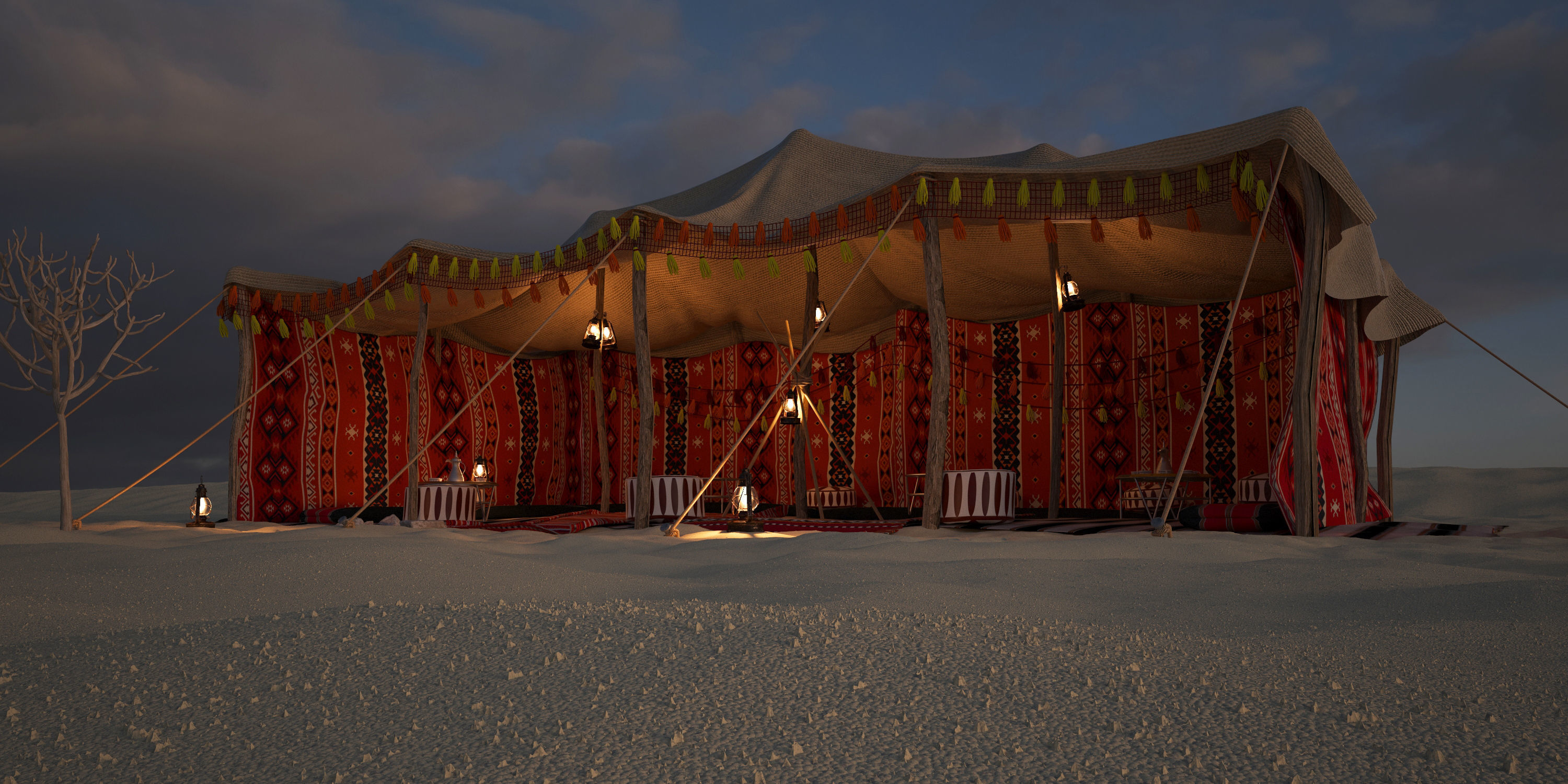Bedouin Tent 3D model_8