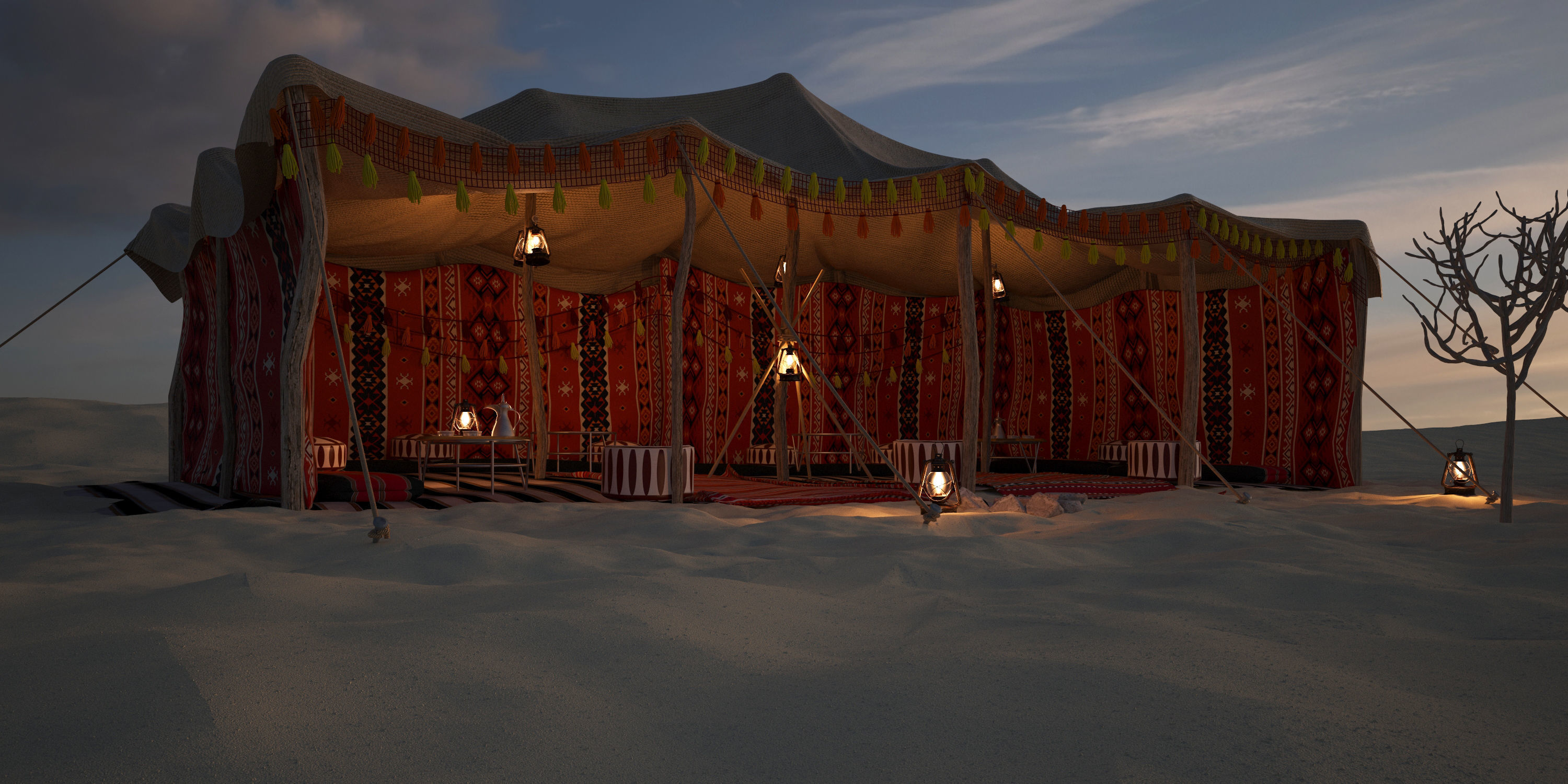 Bedouin Tent 3D model_6