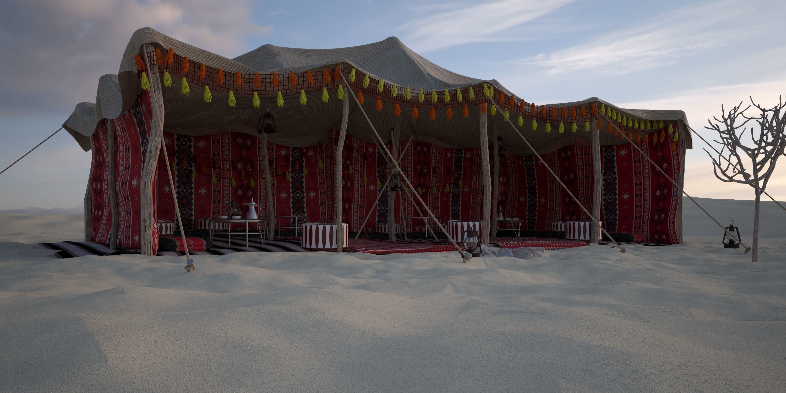 Bedouin Tent 3D model_1