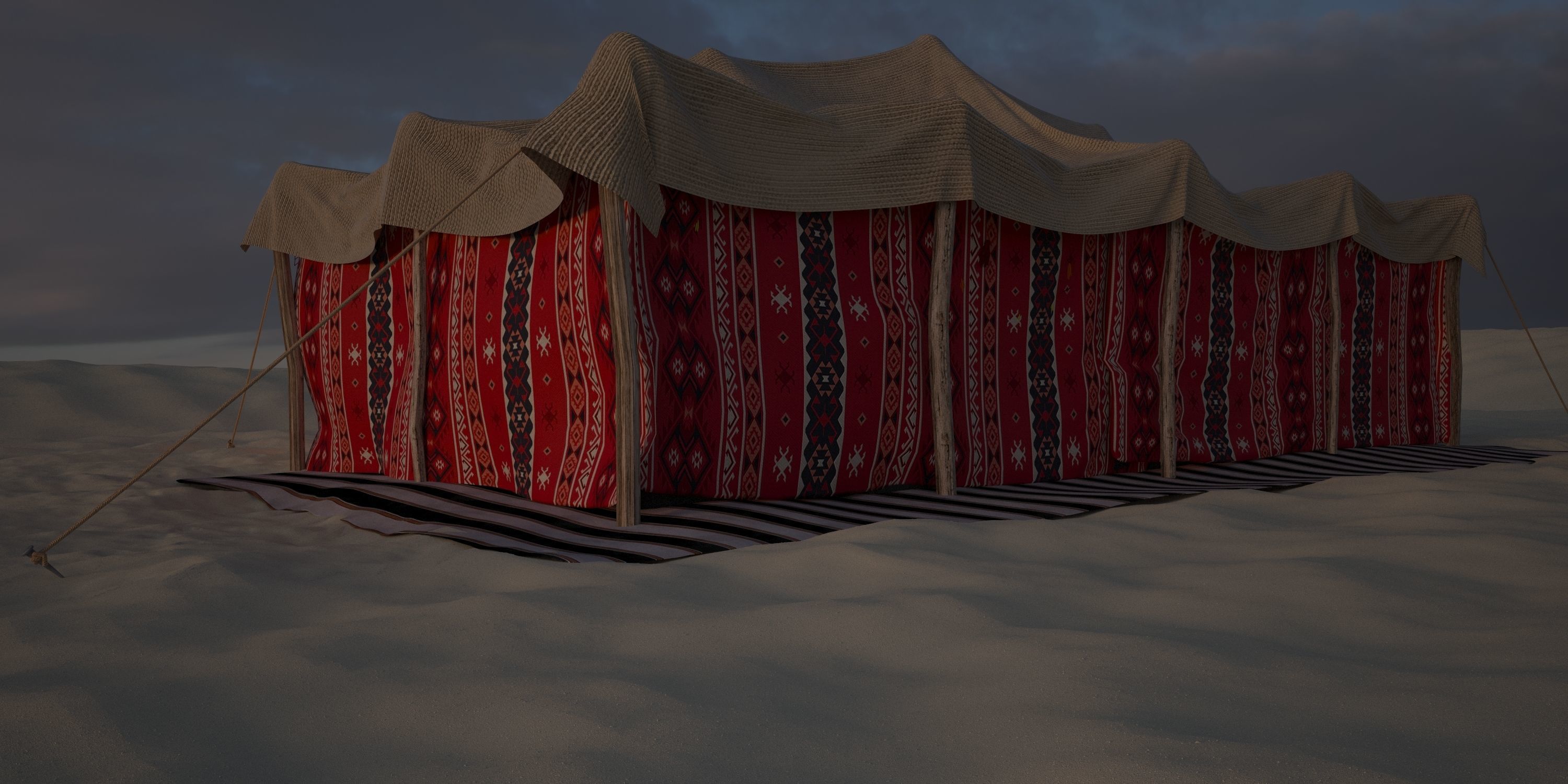 Bedouin Tent 3D model_5