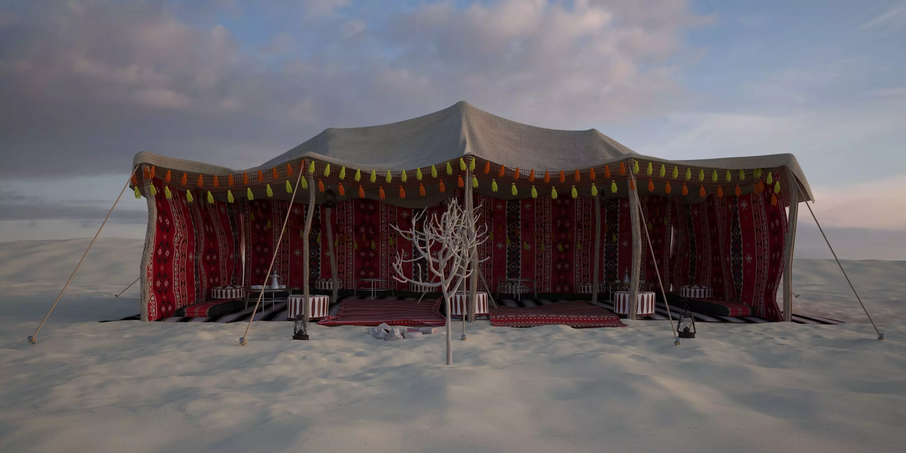 Bedouin Tent 3D model_0