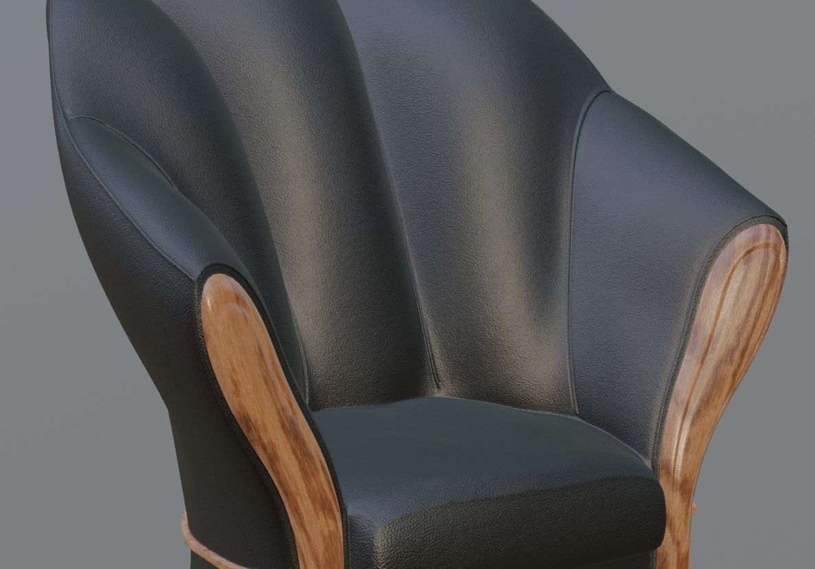 armchair Shell 3D model_1