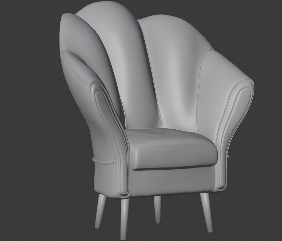 armchair Shell 3D model_14