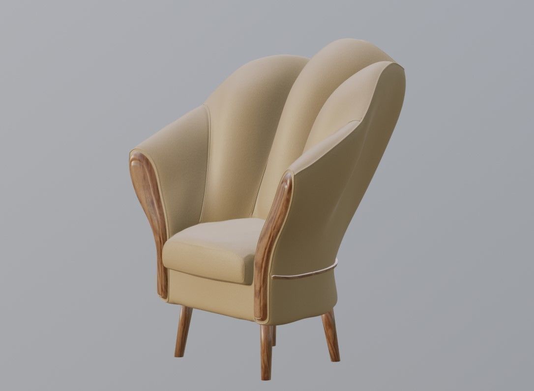 armchair Shell 3D model_7