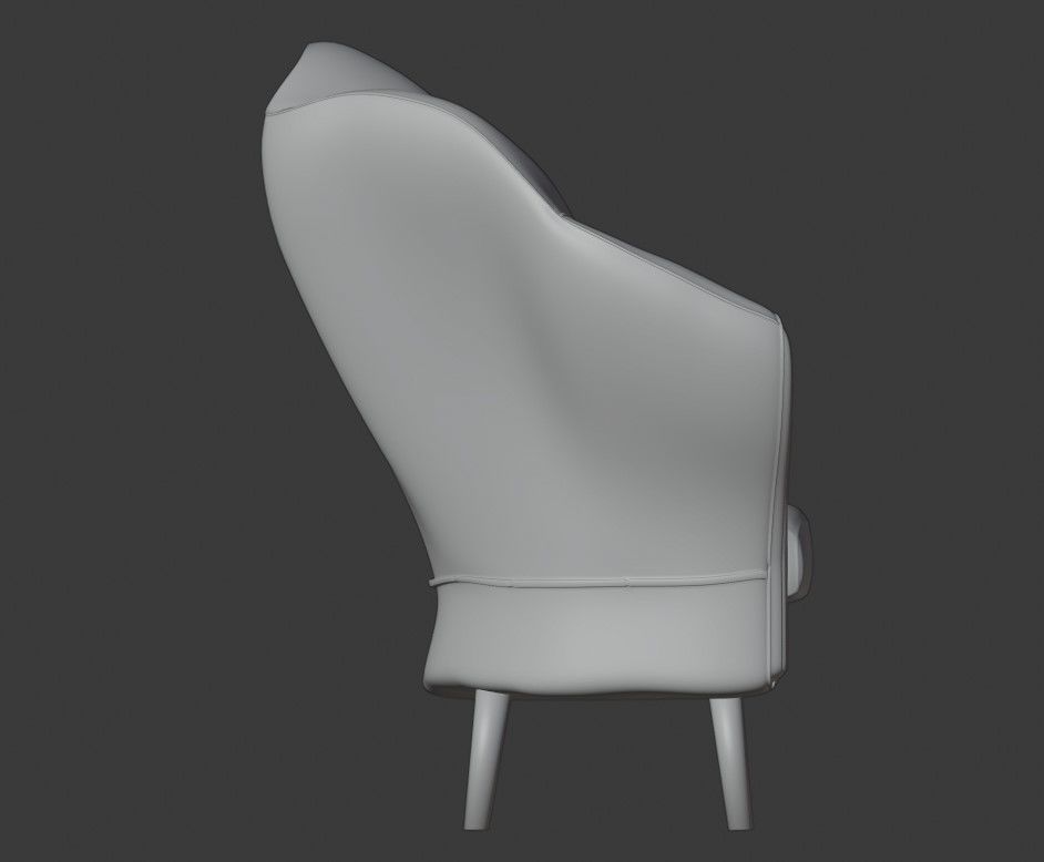 armchair Shell 3D model_11